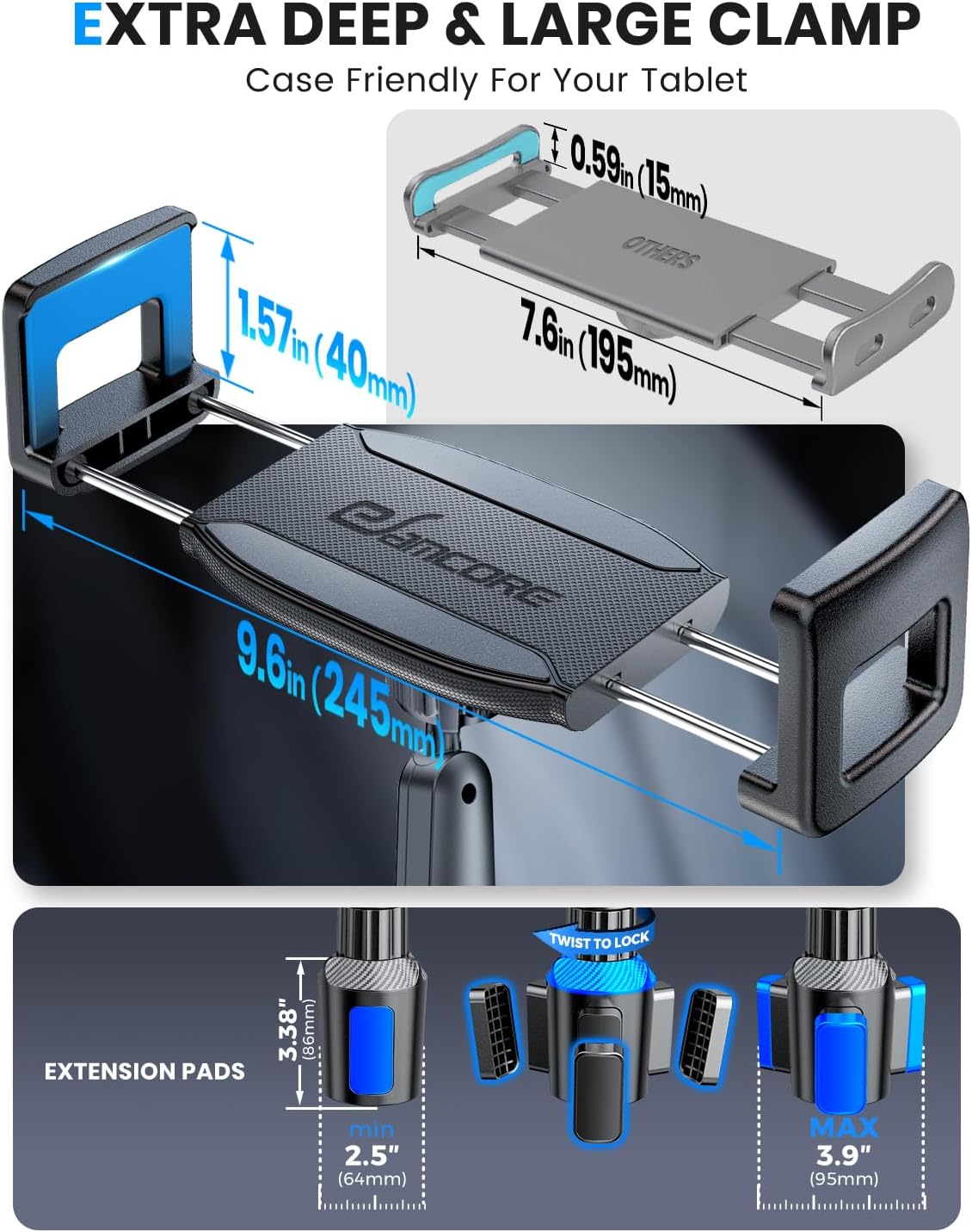eSamcore Tablet Holder for Car for iPad Cup Holder