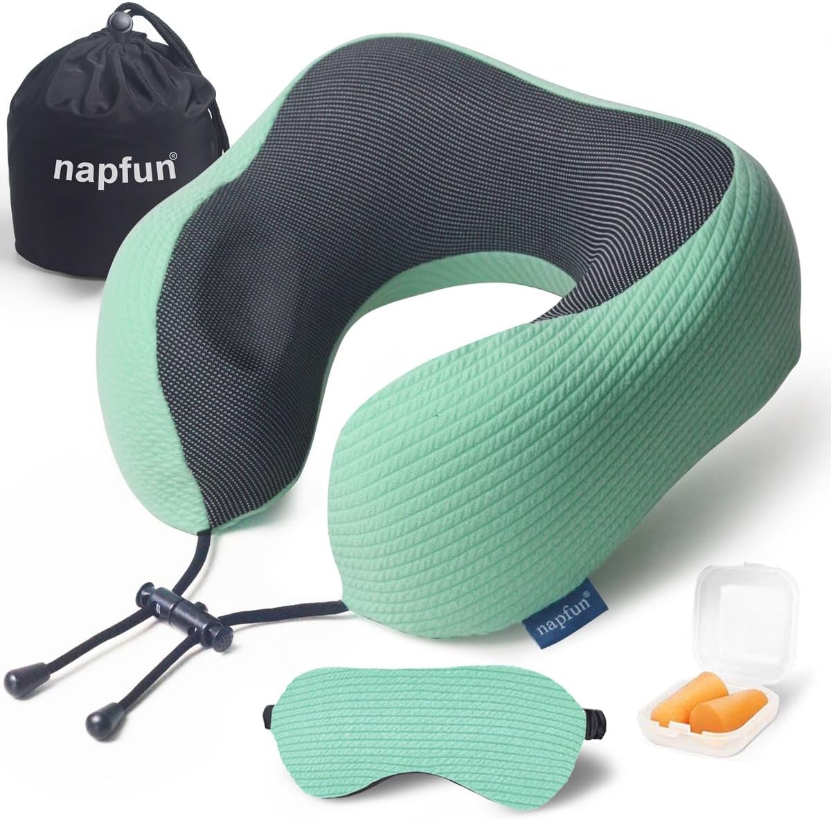 Napfun Memory Foam Travel Neck Pillow