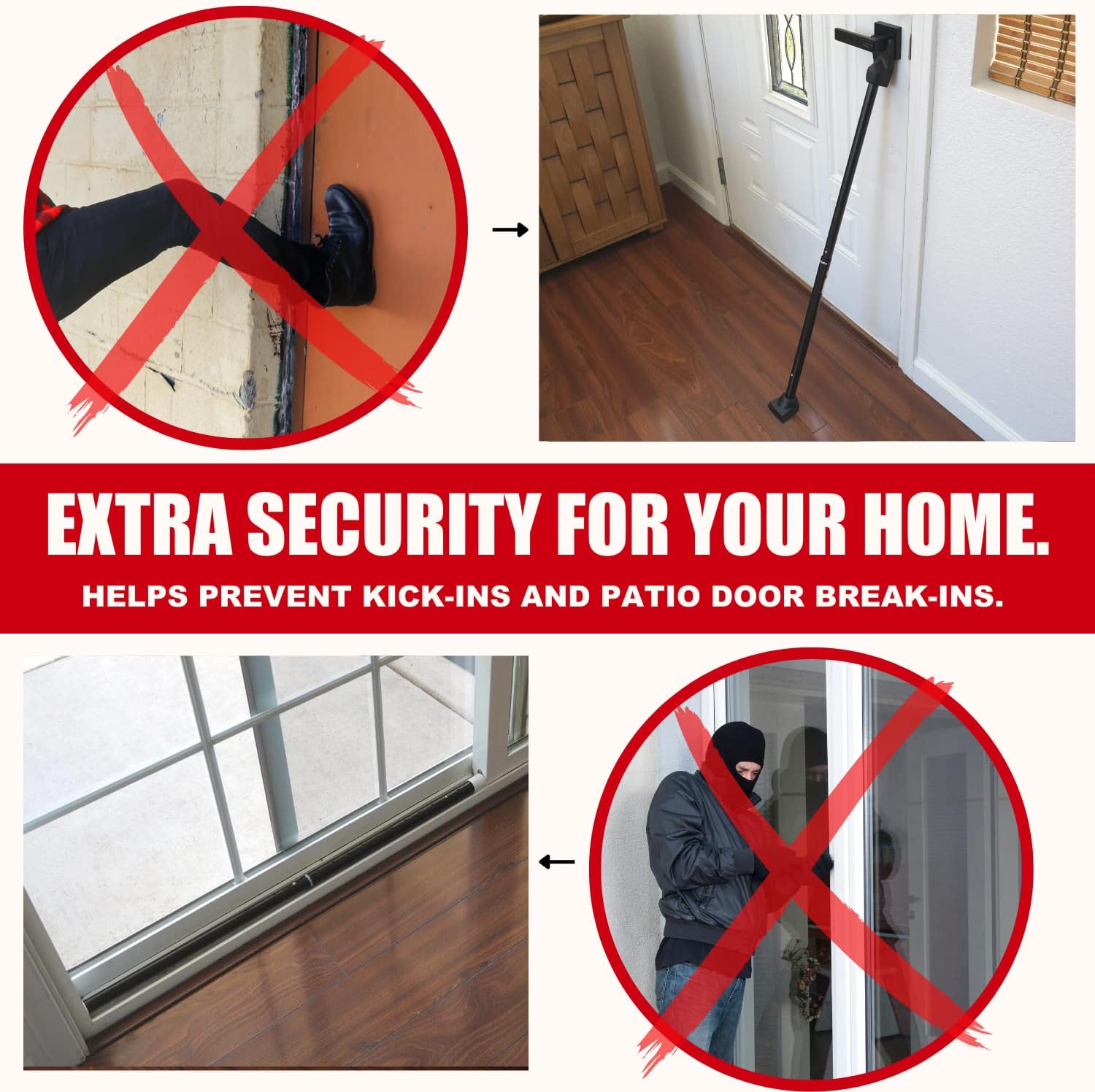 SECURITYMAN 2-in-1 Door Security Bar