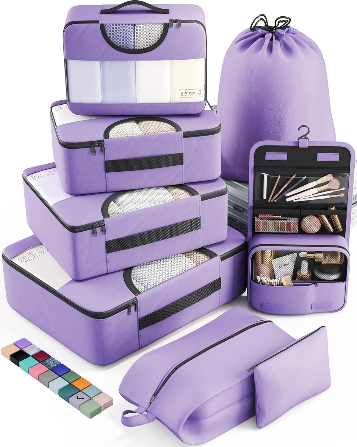 Veken Packing Cubes Set, Travel Luggage Organizers