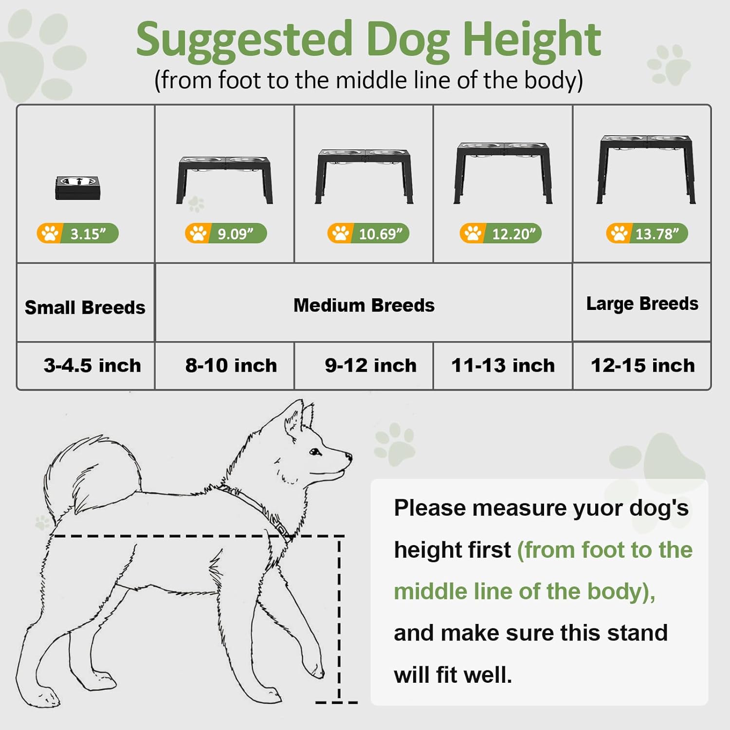 XIAZ Elevated Dog Bowl Stand Dog Food & Water Dish