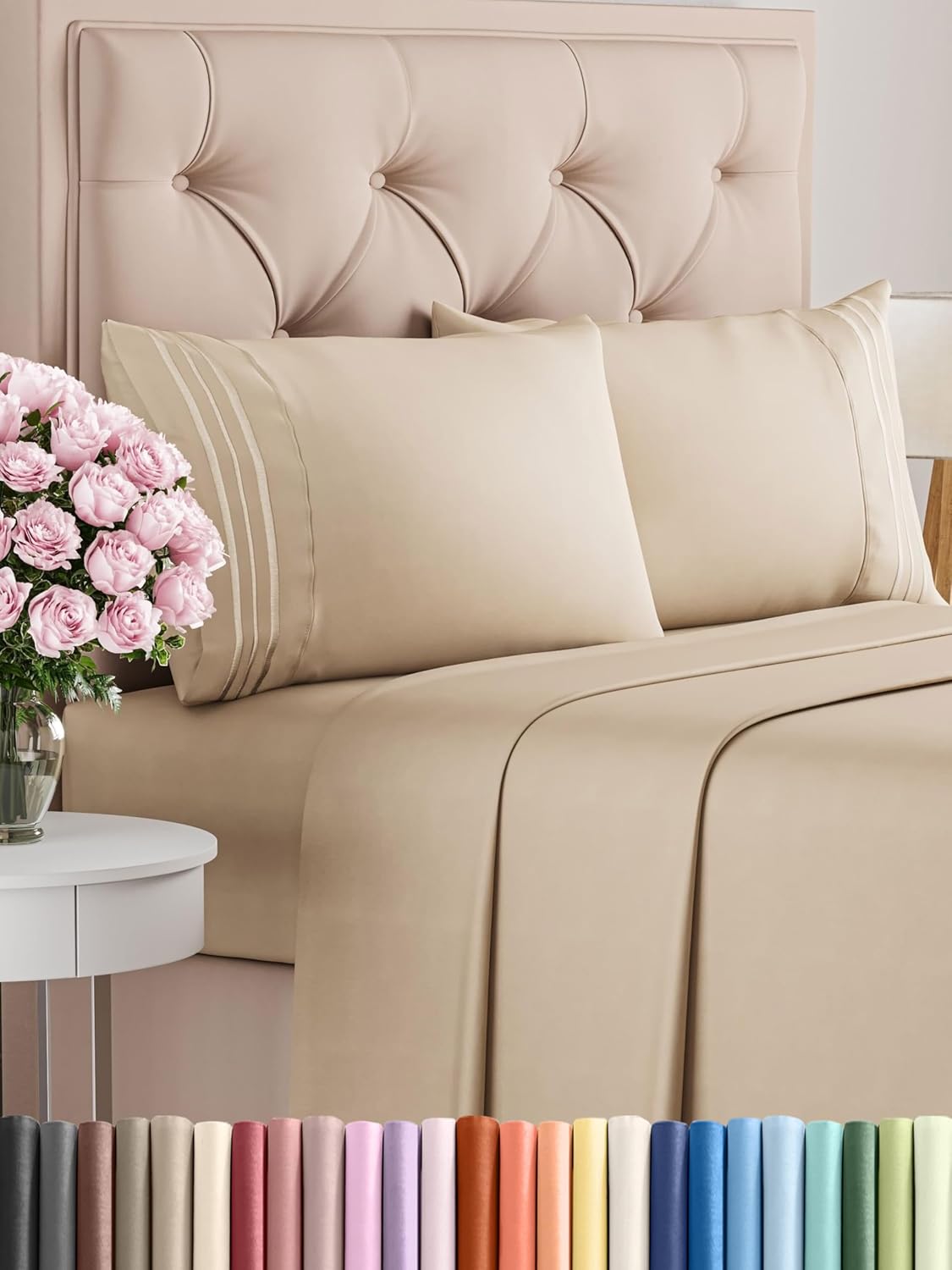 King Size Comfy Breathable & Cooling Bed Sheets Set