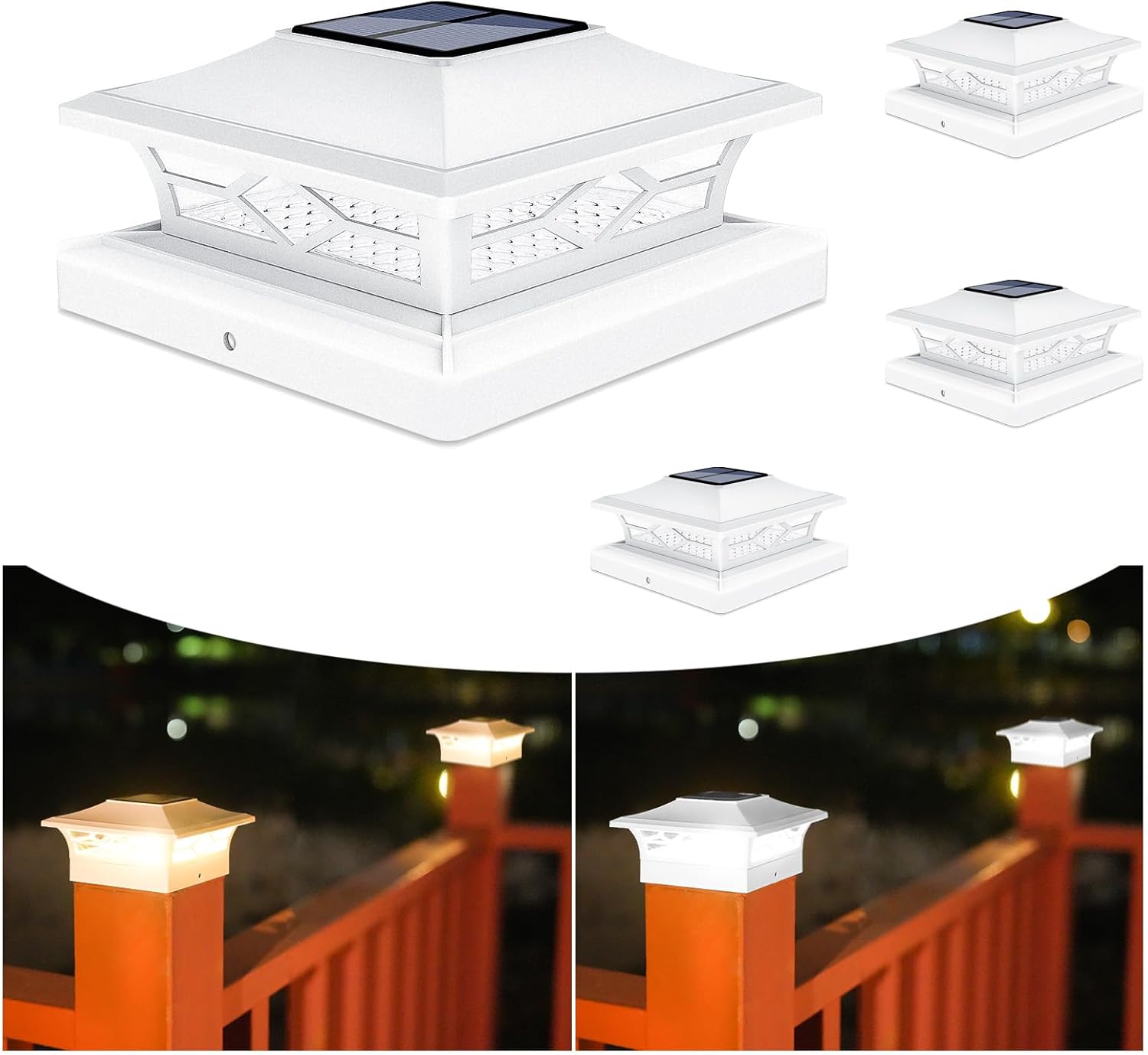 VOLISUN Solar Post Cap Lights for Dock Fence