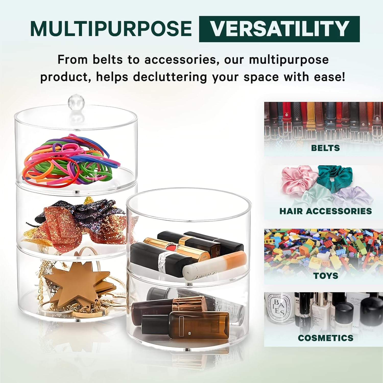 Acrylic Belt Organizer Closet Accessories for Jewelry