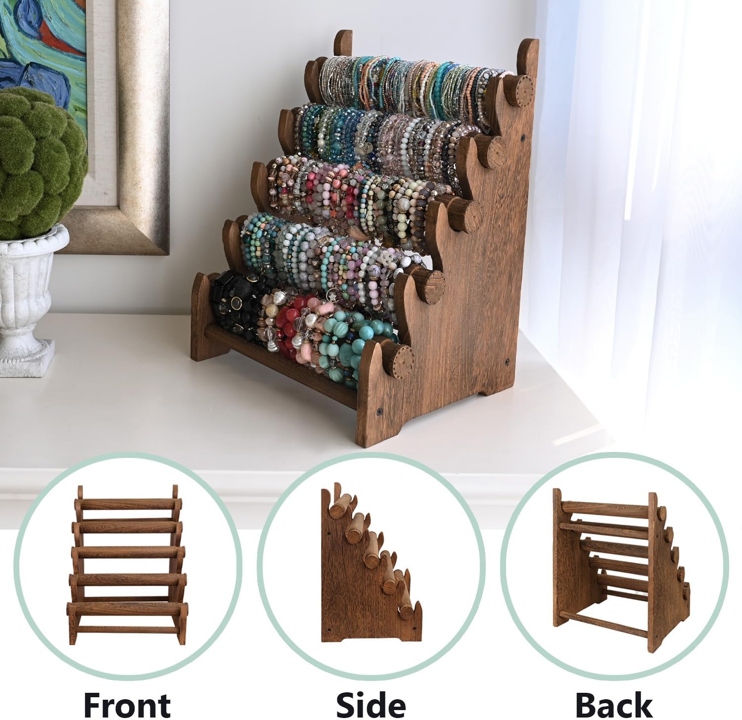Ikee Design Wooden Jewelry Display Stand