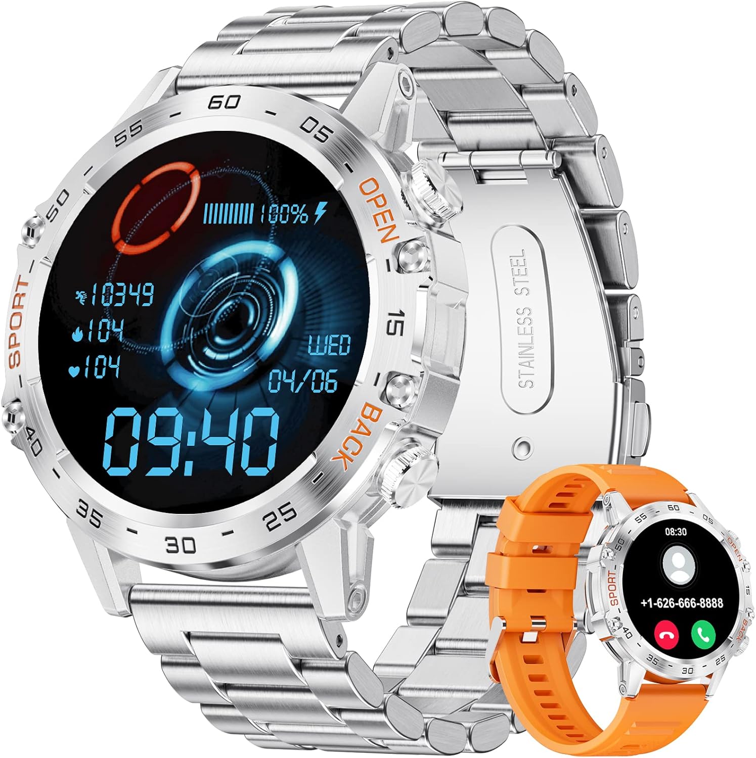 Military Smart Watch for Men HD Touchscreen
