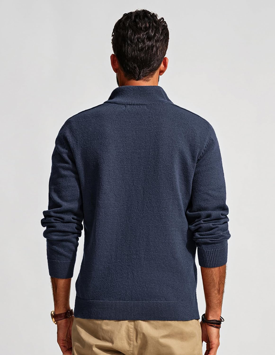 PJ PAUL JONES Mens Quarter Zip Pullover Sweaters