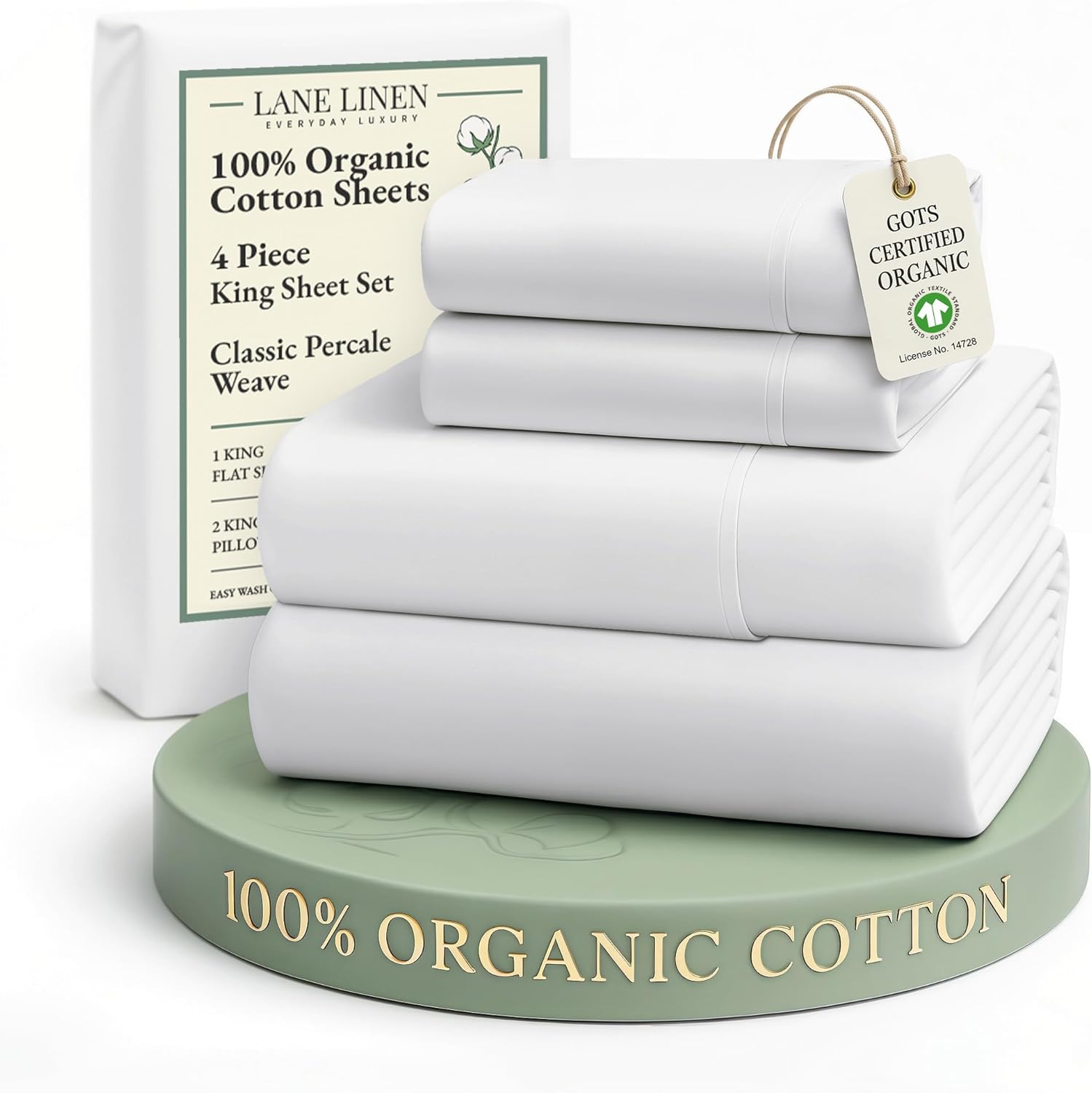 LANE LINEN Eco Friendly Cotton Queen Sheet Set