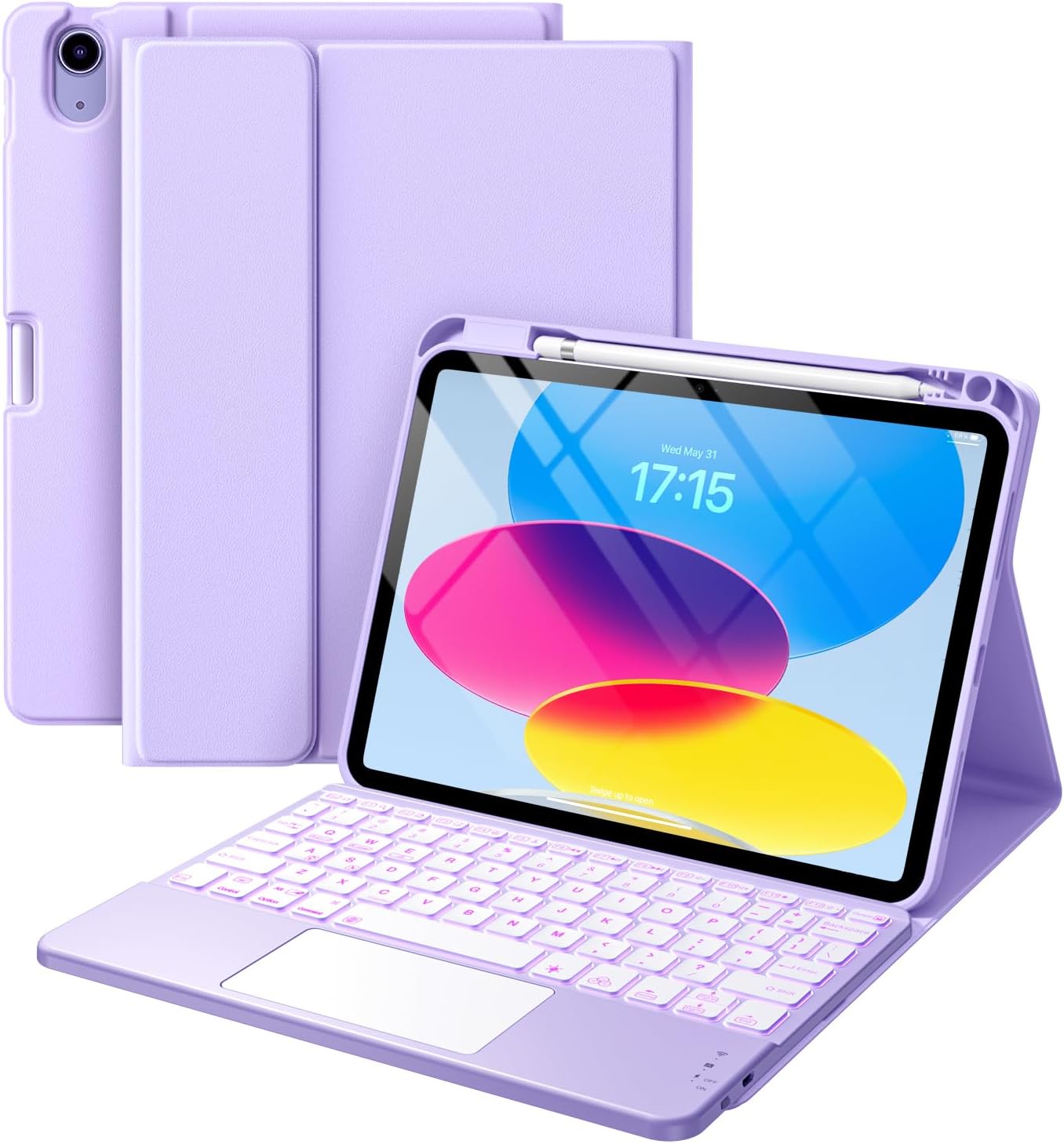 Harvopu Compatible for iPad 11th 10th Generation Case with Keyboard