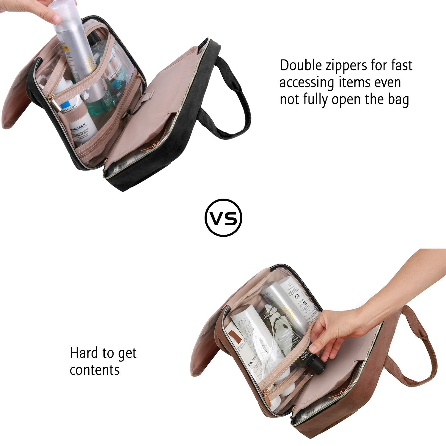 BAGSMART Hanging Toiletry Bag Travel Organizer
