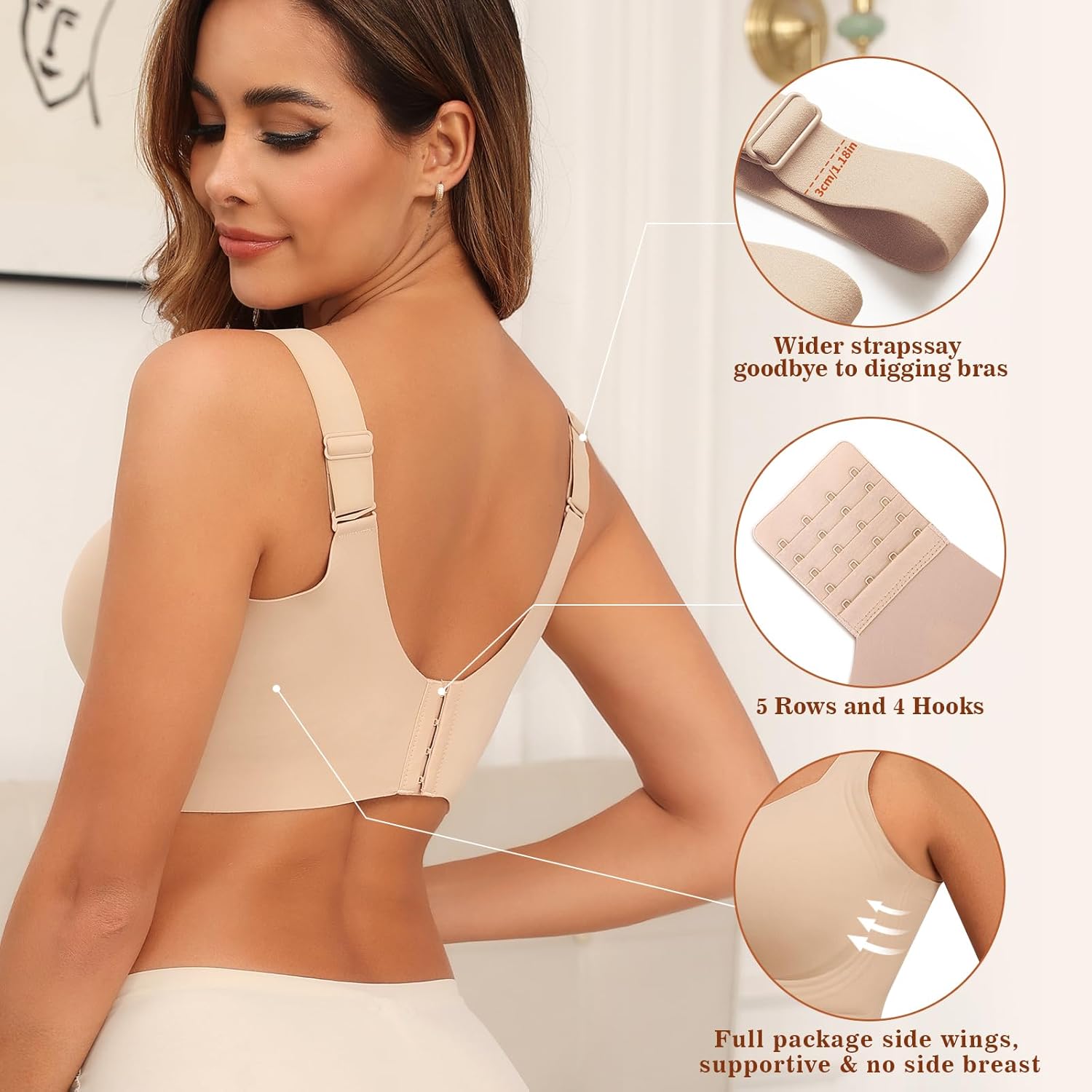 PoseFree Women's Seamless Wireless Bra