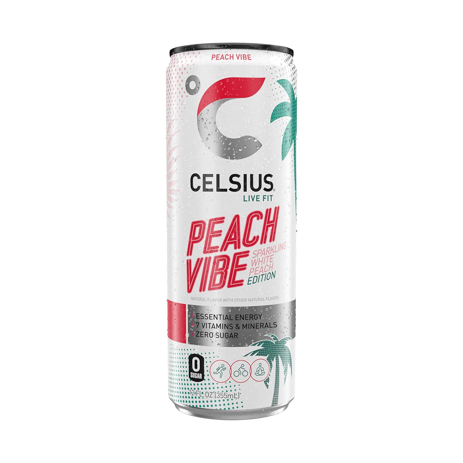 CELSIUS Sparkling Peach Vibe Energy Drink 12 pack