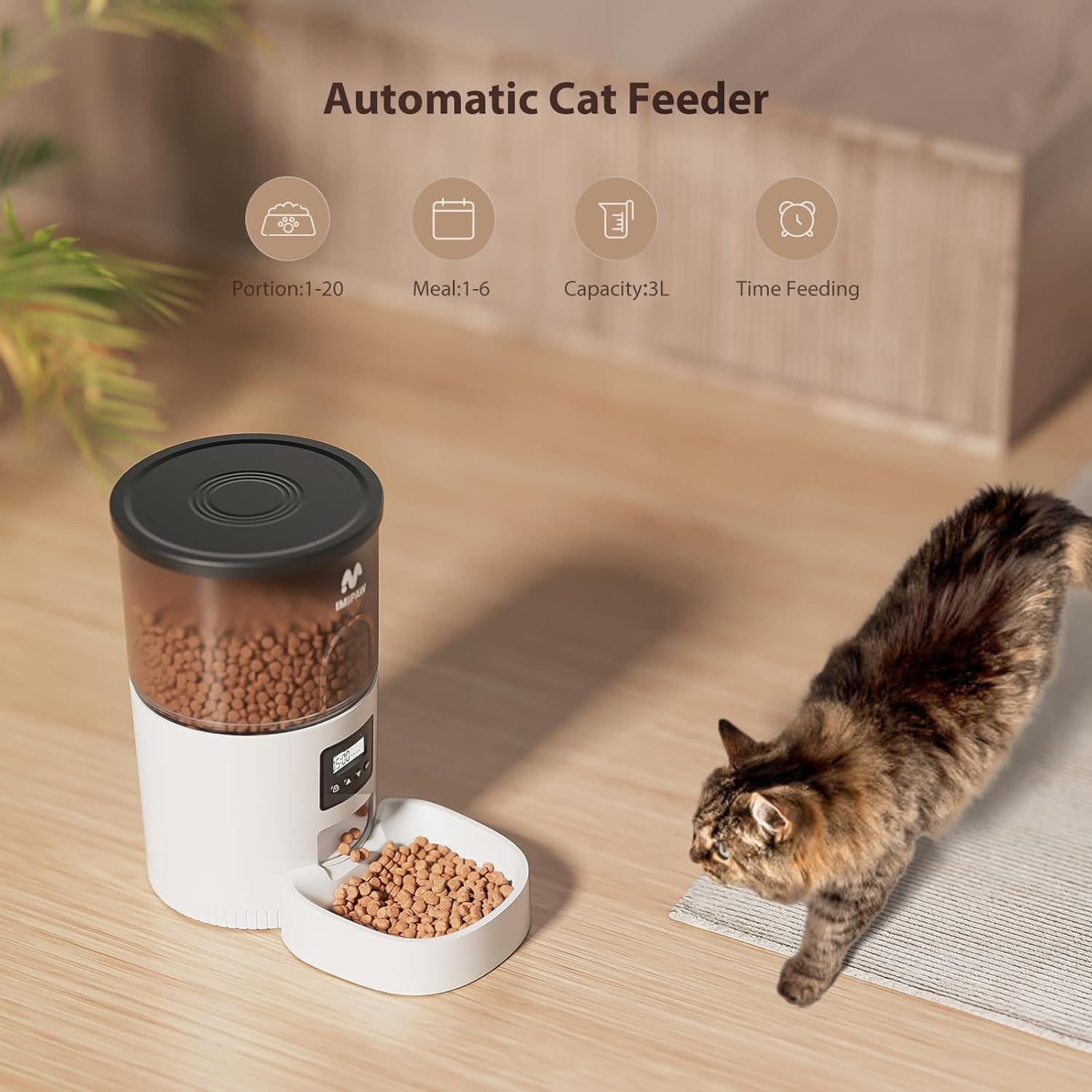 Automatic Cat Feeder – 3L Timed Food Dispenser
