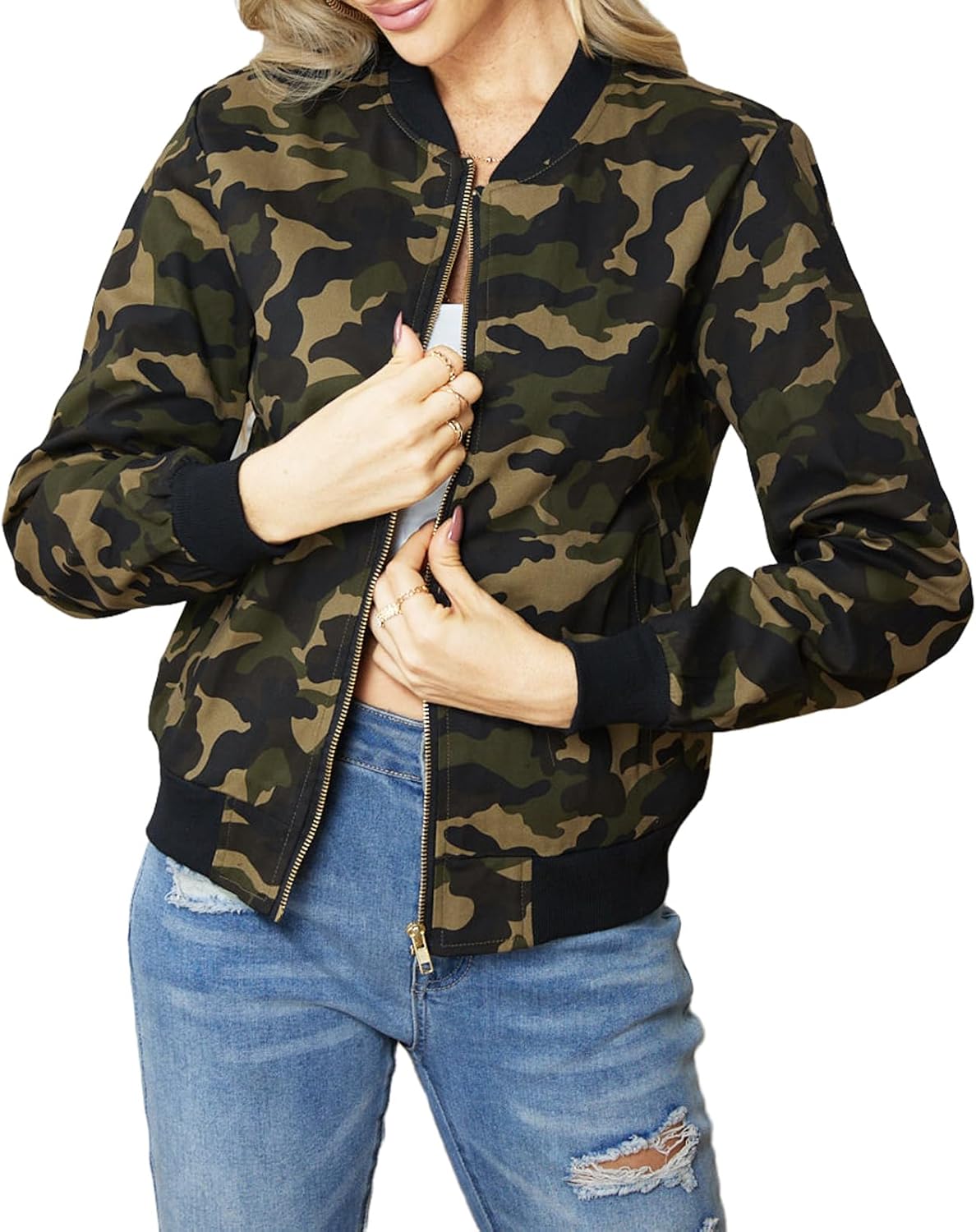 Women’s Lightweight Casual Bomber Jacket