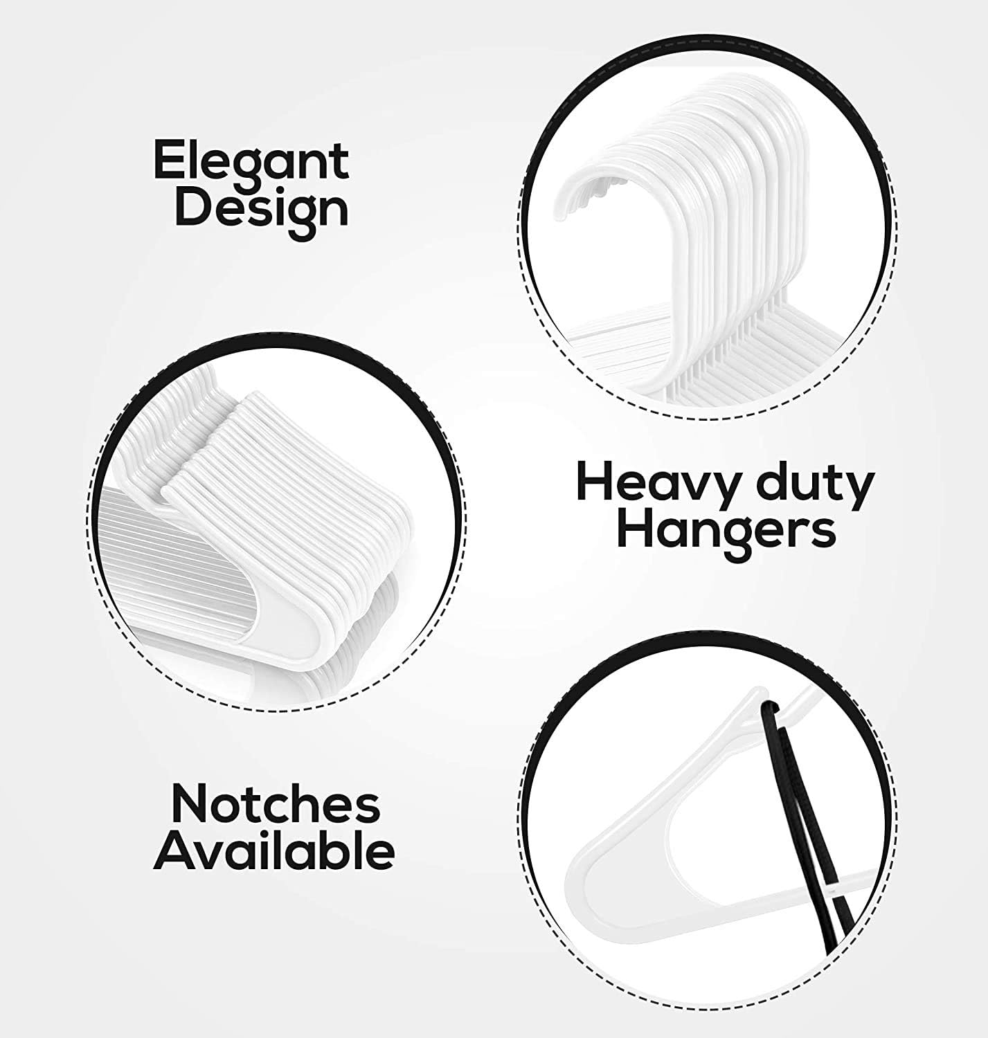 Utopia Home Plastic Hangers Space Saving Clothes Hanger