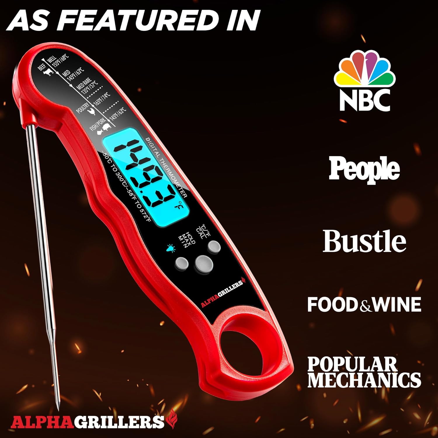 Alpha Grillers Digital Instant Meat Thermometer