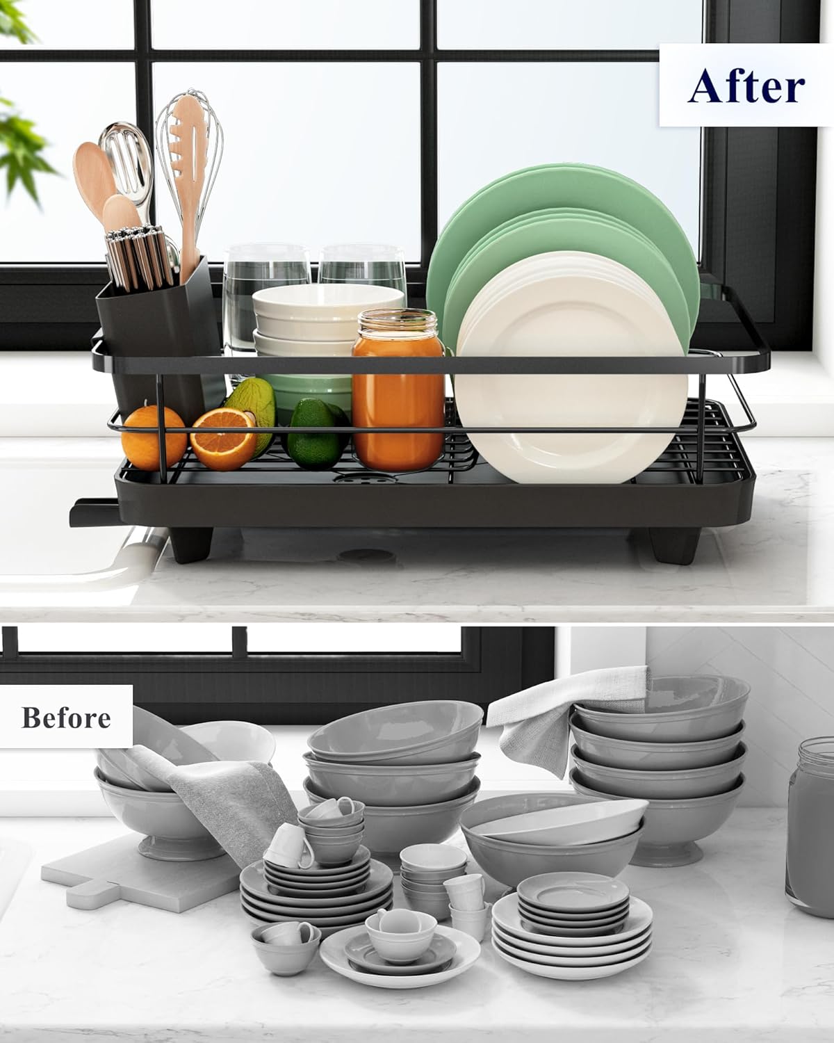 Kitsure Dish Drying Rack for Kitchen Counter