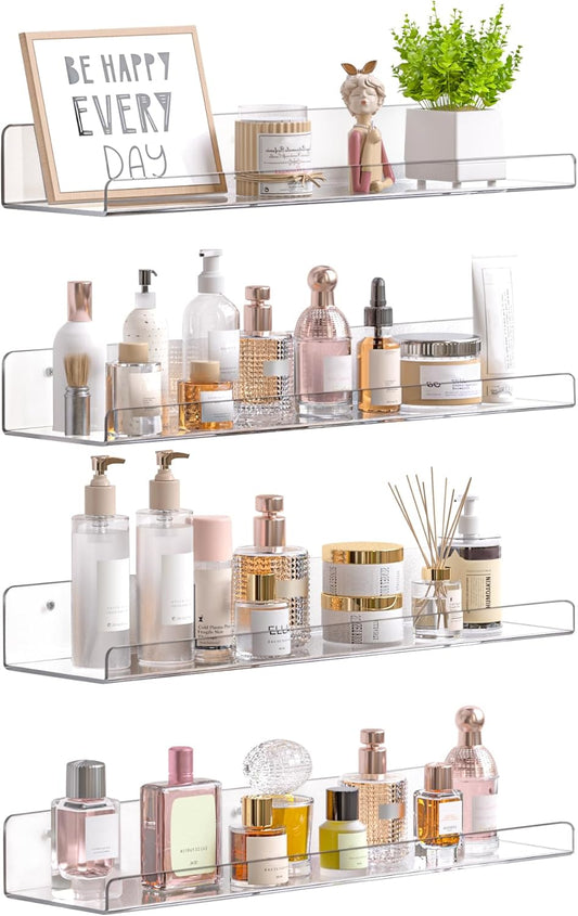 Upsimples Acrylic Shelves for Bathroom Storage