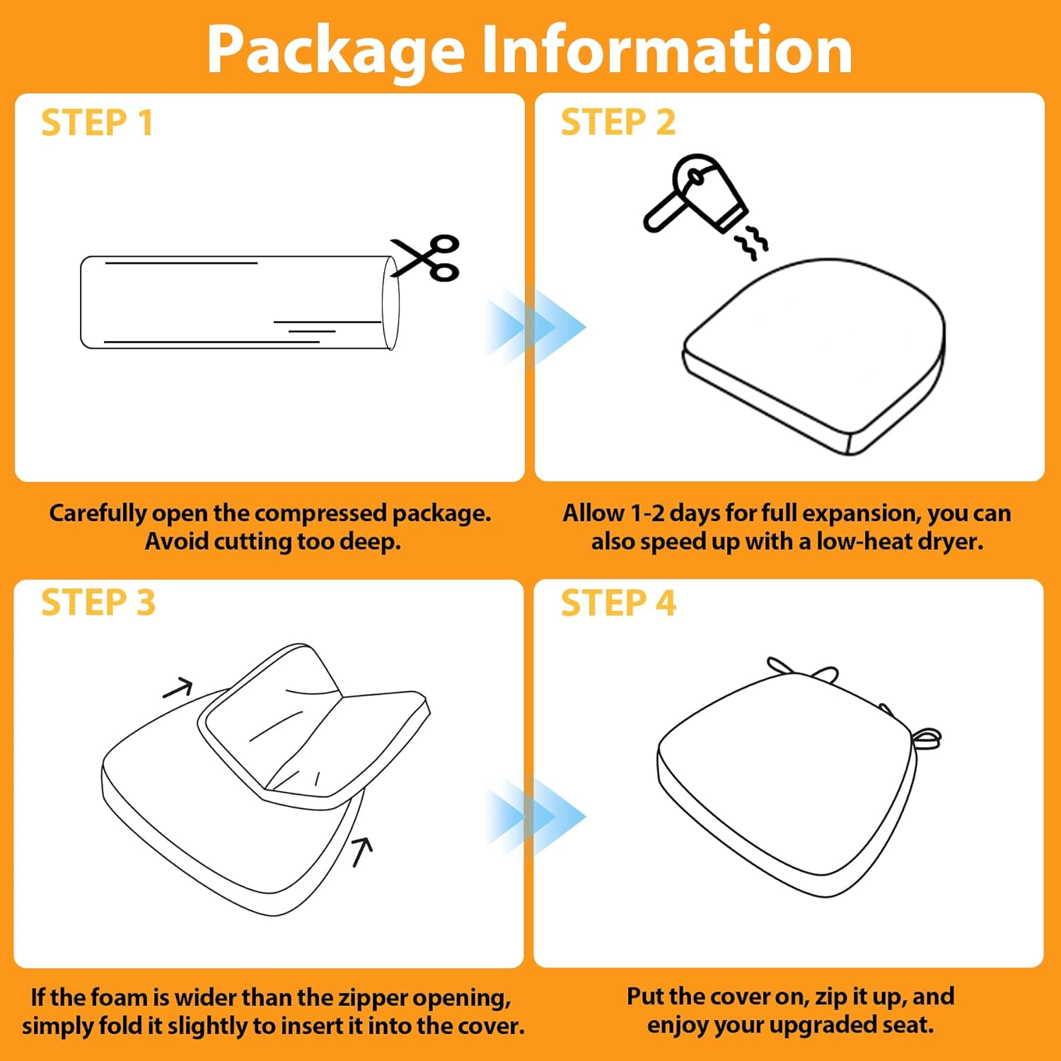 Chair Cushions for Dining Chairs for Kitchen Chairs