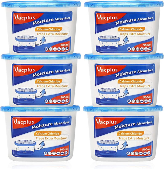 Vacplus 6-Pack Moisture Absorbers for Bathroom