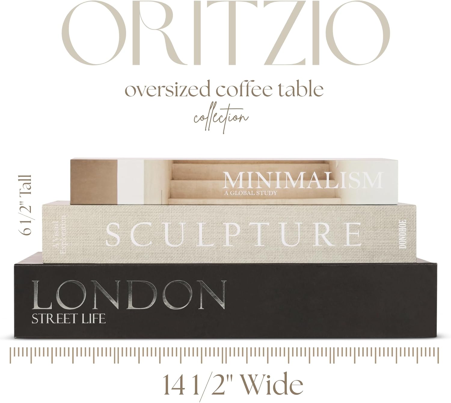 Set of 3 Oversized Decorative Coffee Table Books