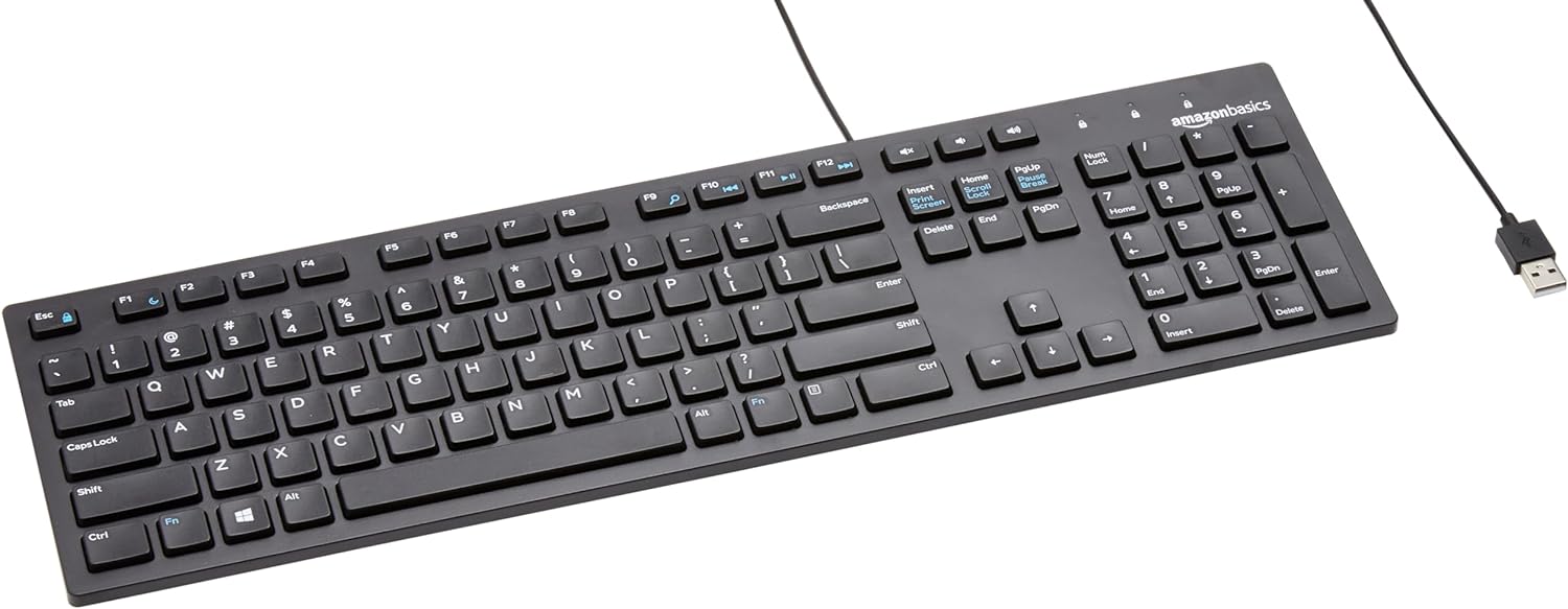 Amazon Basics Wired QWERTY Keyboard