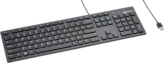 Amazon Basics Wired QWERTY Keyboard