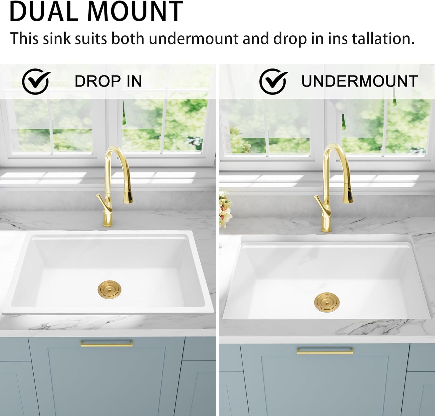 Quartz Composite Workstation Sink with Accessories