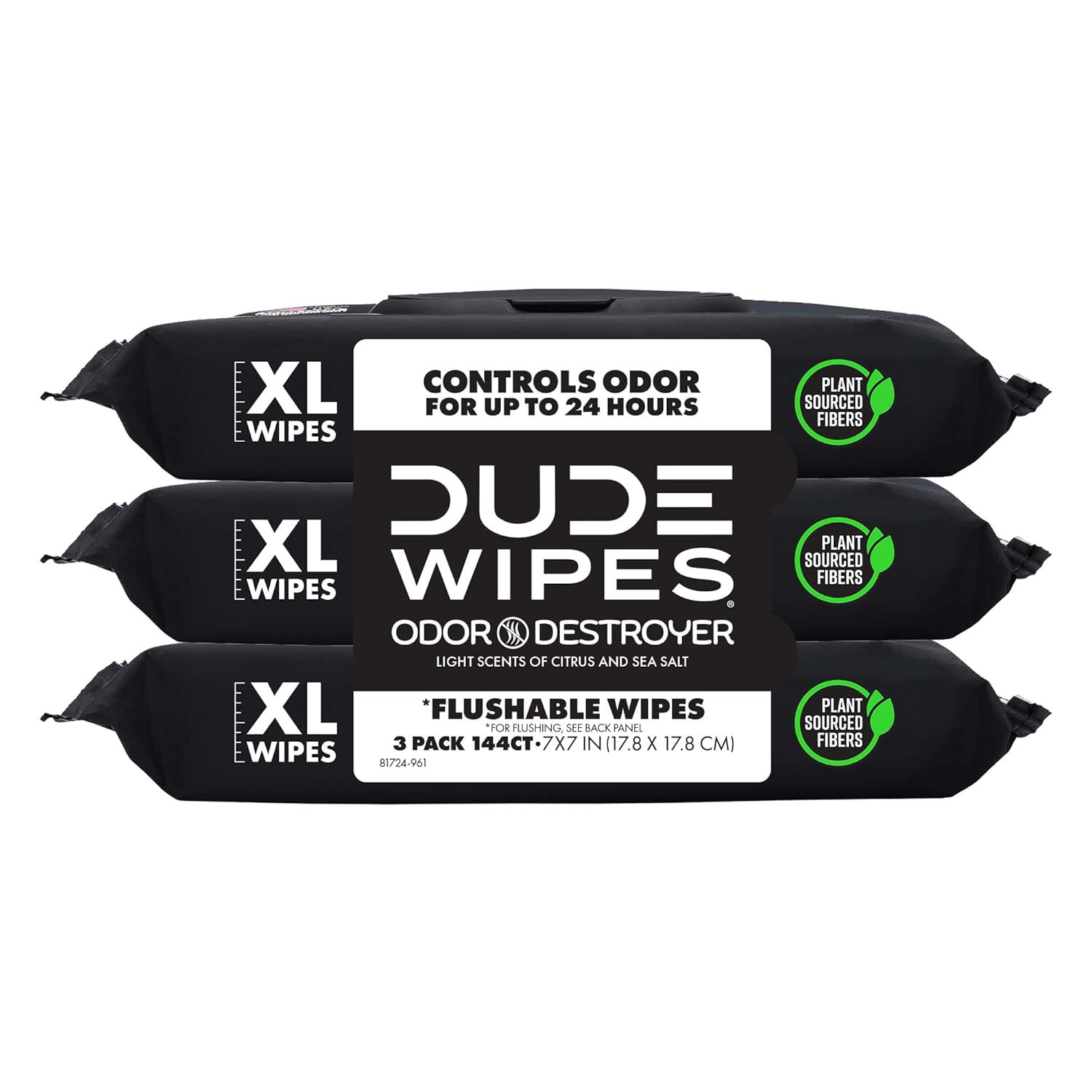 DUDE Wipes Flushable Wipes Unscented Extra-Large