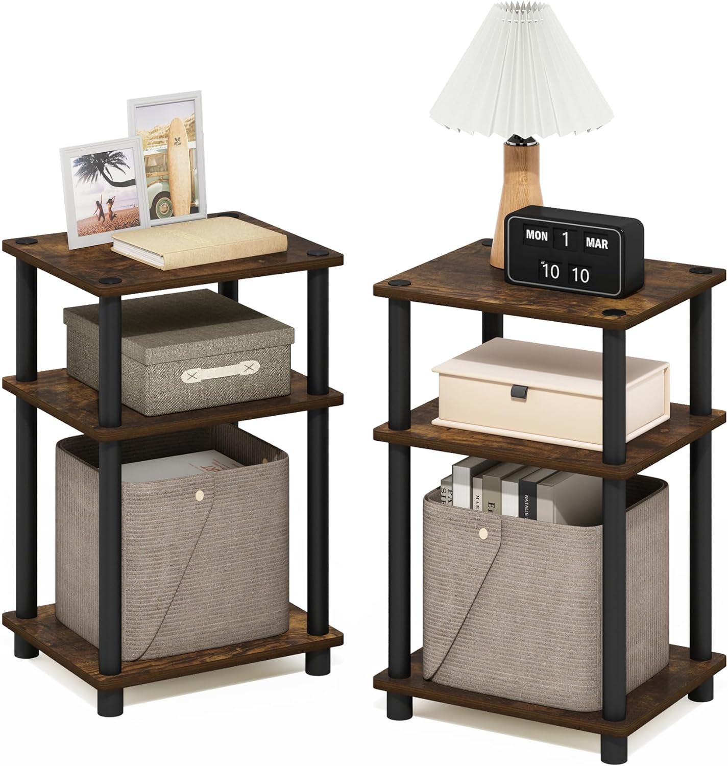 Furinno JUST Side Table Open Shelves Night Stand
