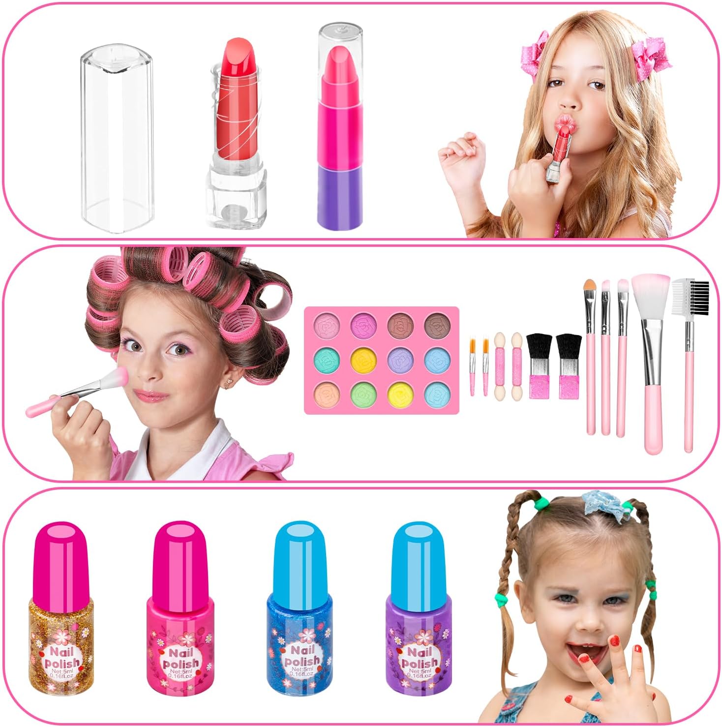 Hollyhi 58-Piece Kids Makeup Kit