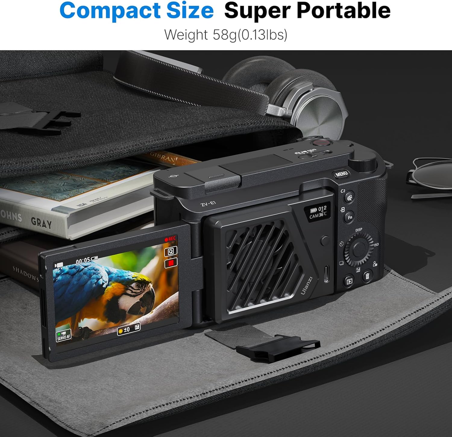 ULANZI Camera Cooling Fan with Type-C Charging Port