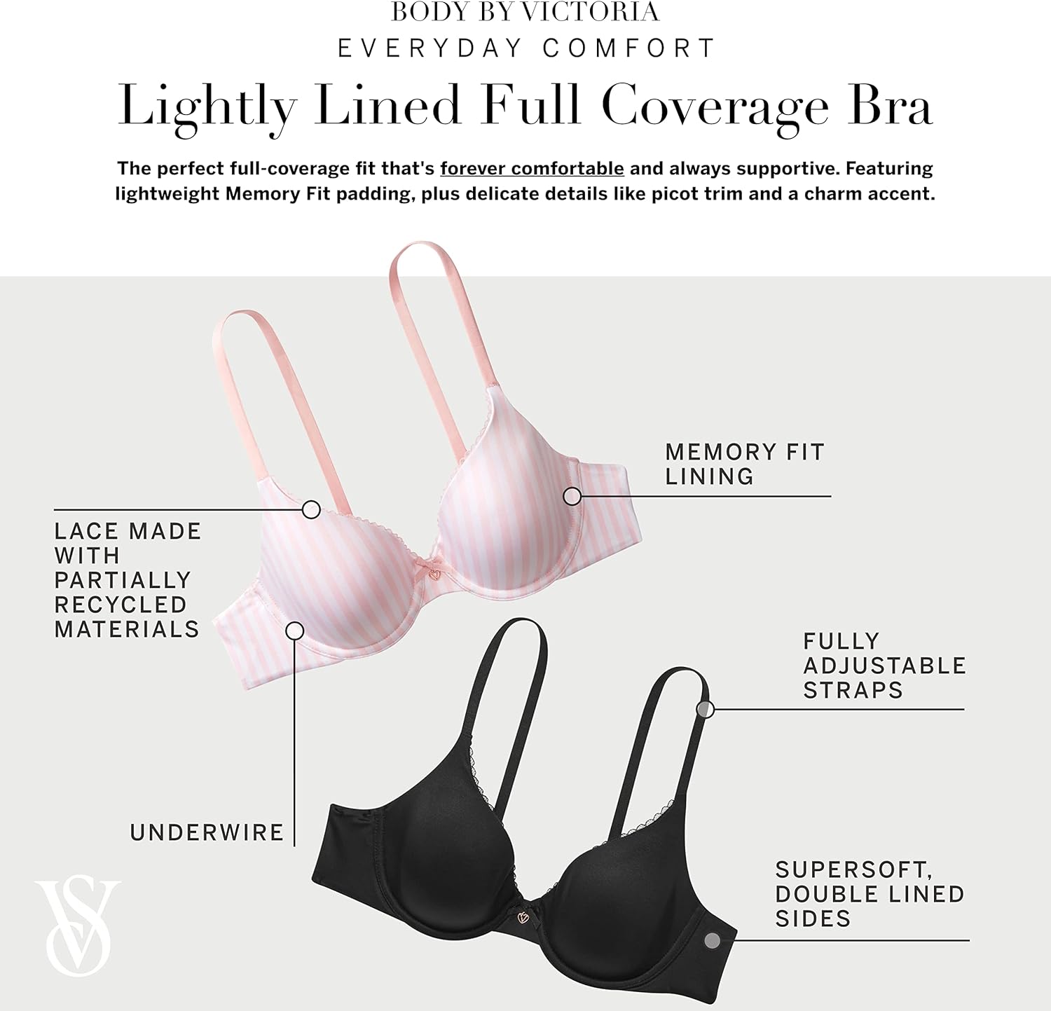 Victoria's Secret Women's Full Coverage Lightly Lined T-Shirt Bra