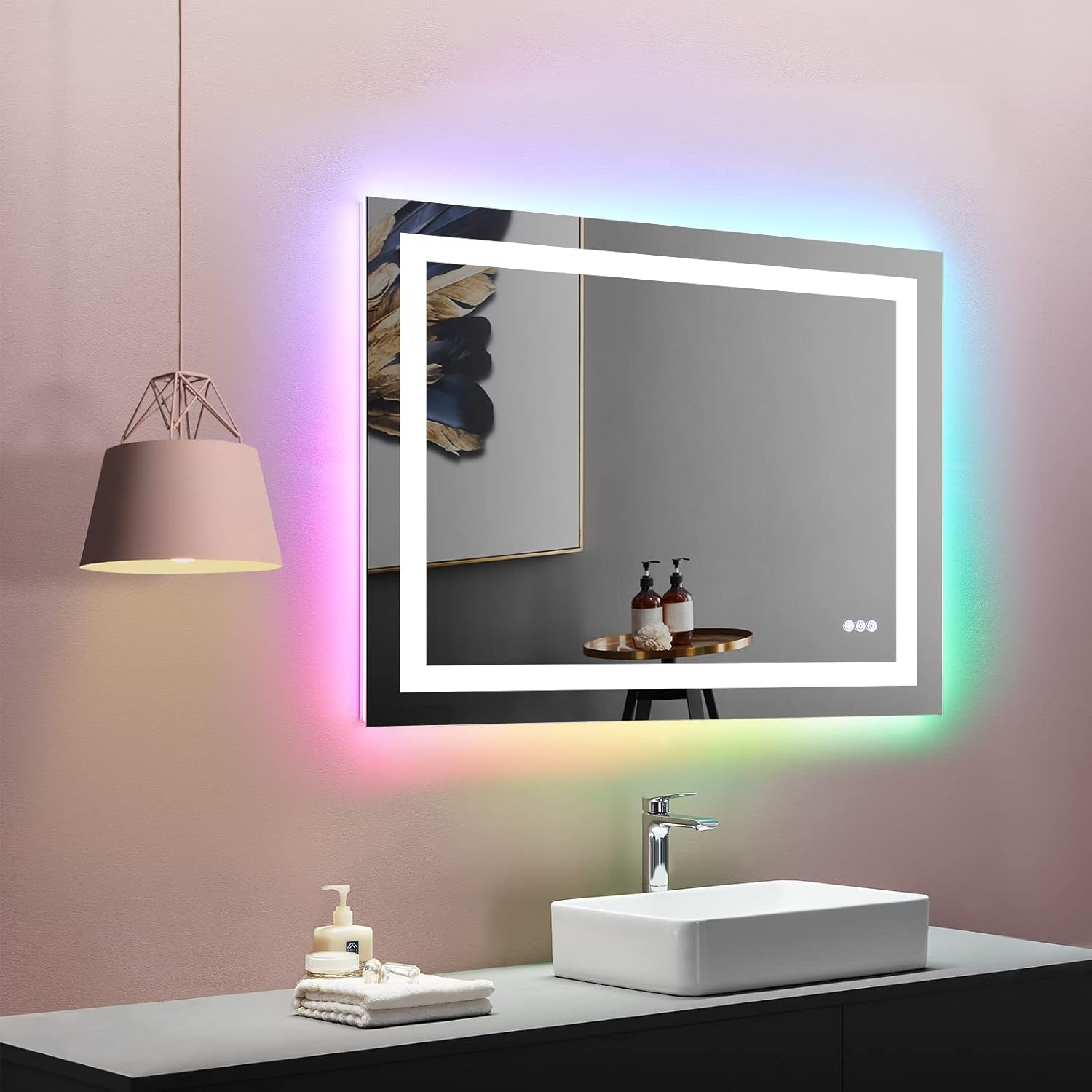 LOAAO 24X32 LED Bathroom Mirror with Lights