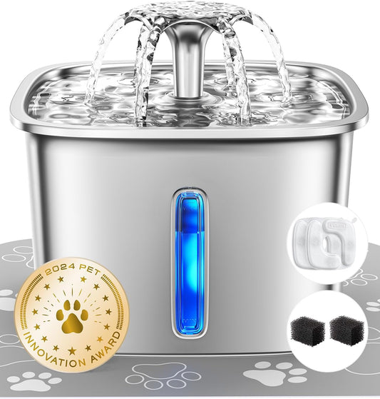 Veken 95oz Stainless Steel Cat Water Fountain