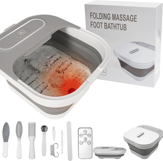 Collapsible Heated Foot Spa with Massage Rollers