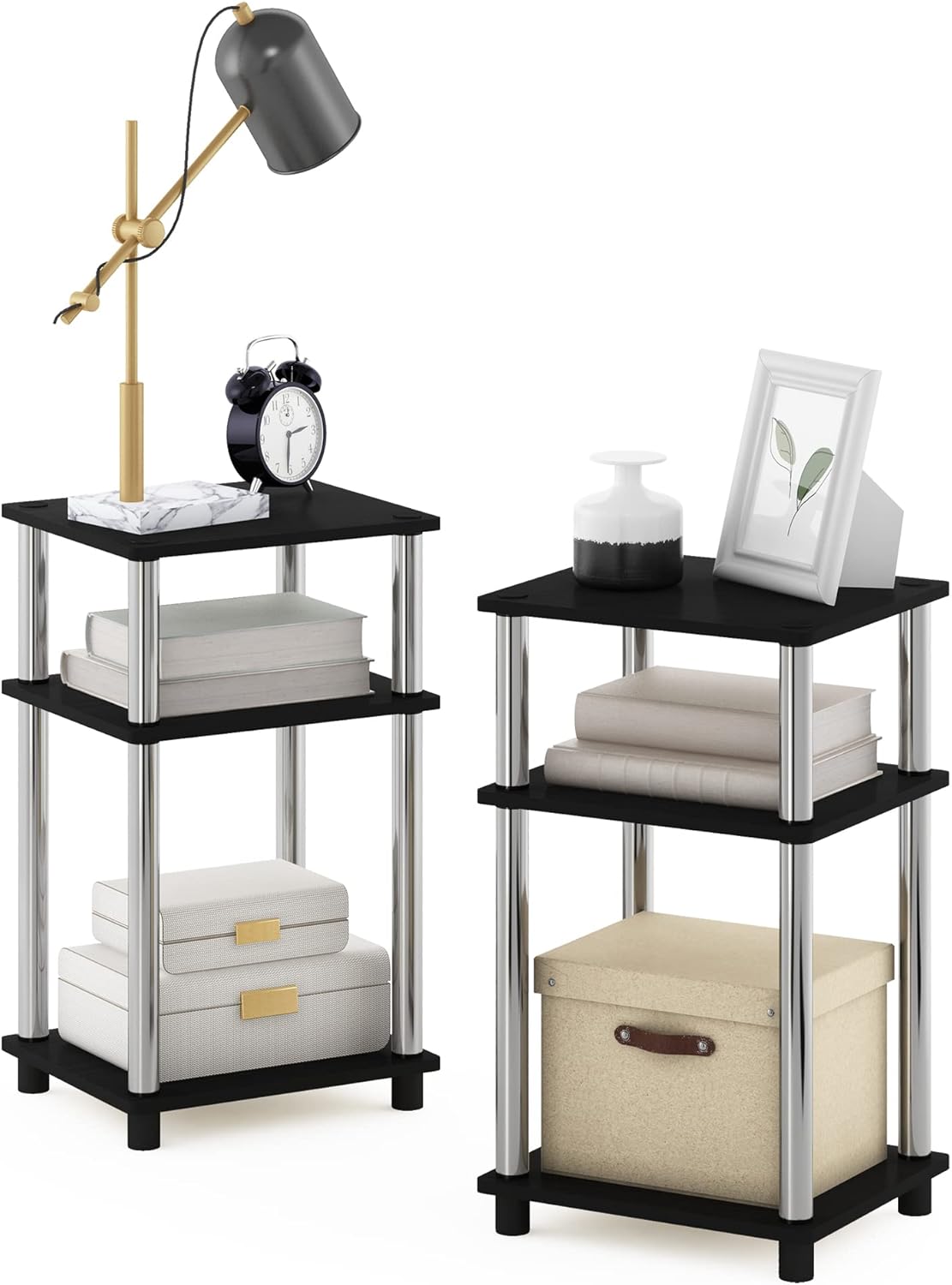 Furinno JUST Side Table Open Shelves Night Stand