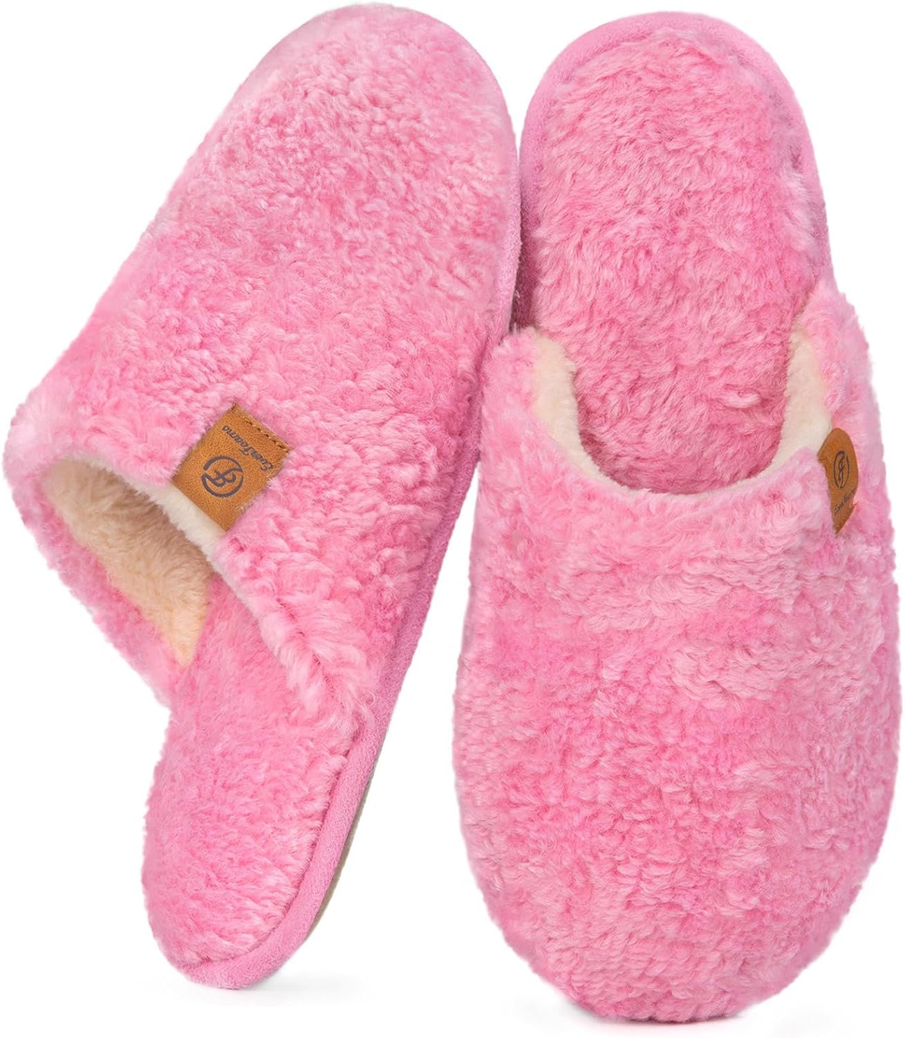 EverFoams Women's Fuzzy Slip-on Slippers