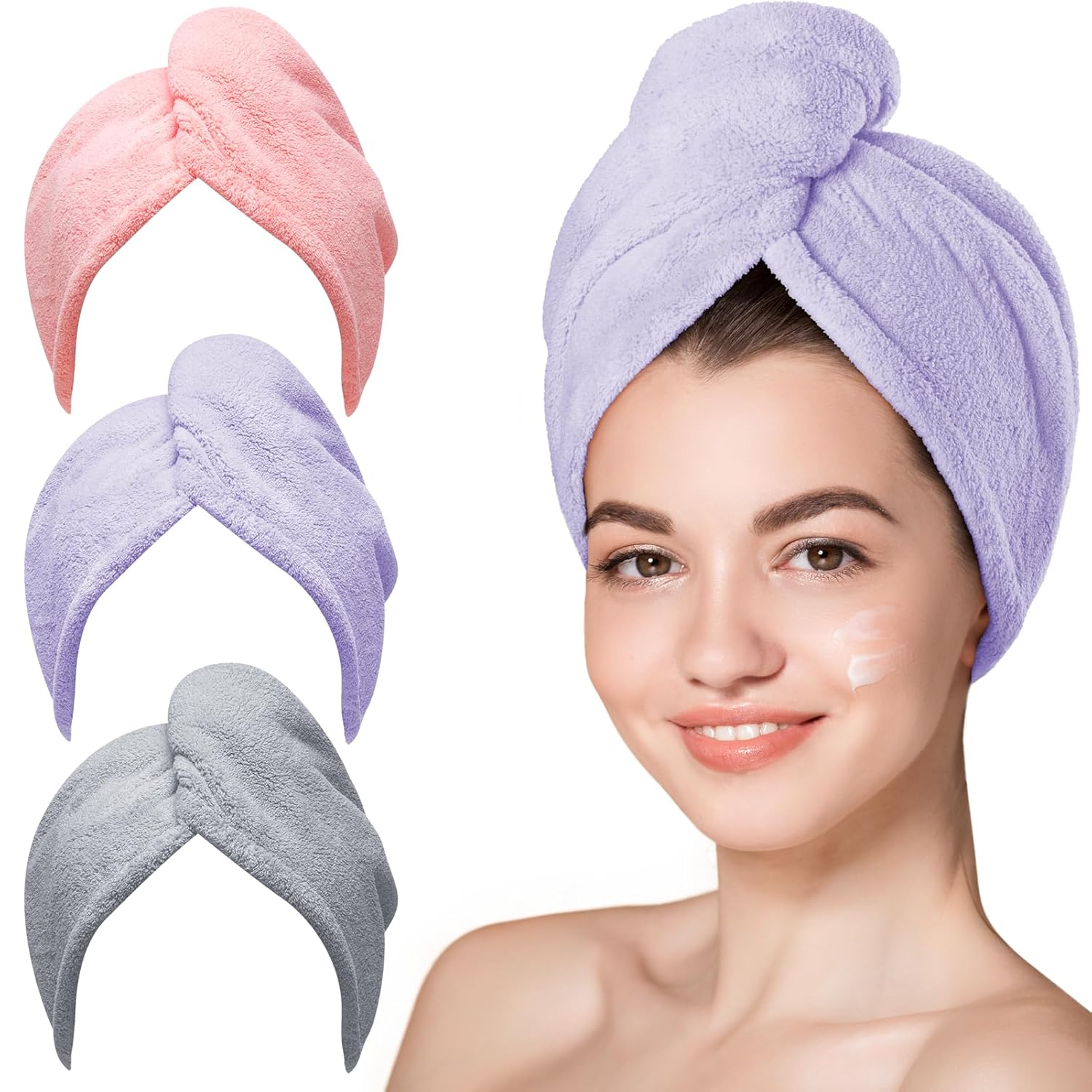 Hicober Microfiber Hair Towel Wraps