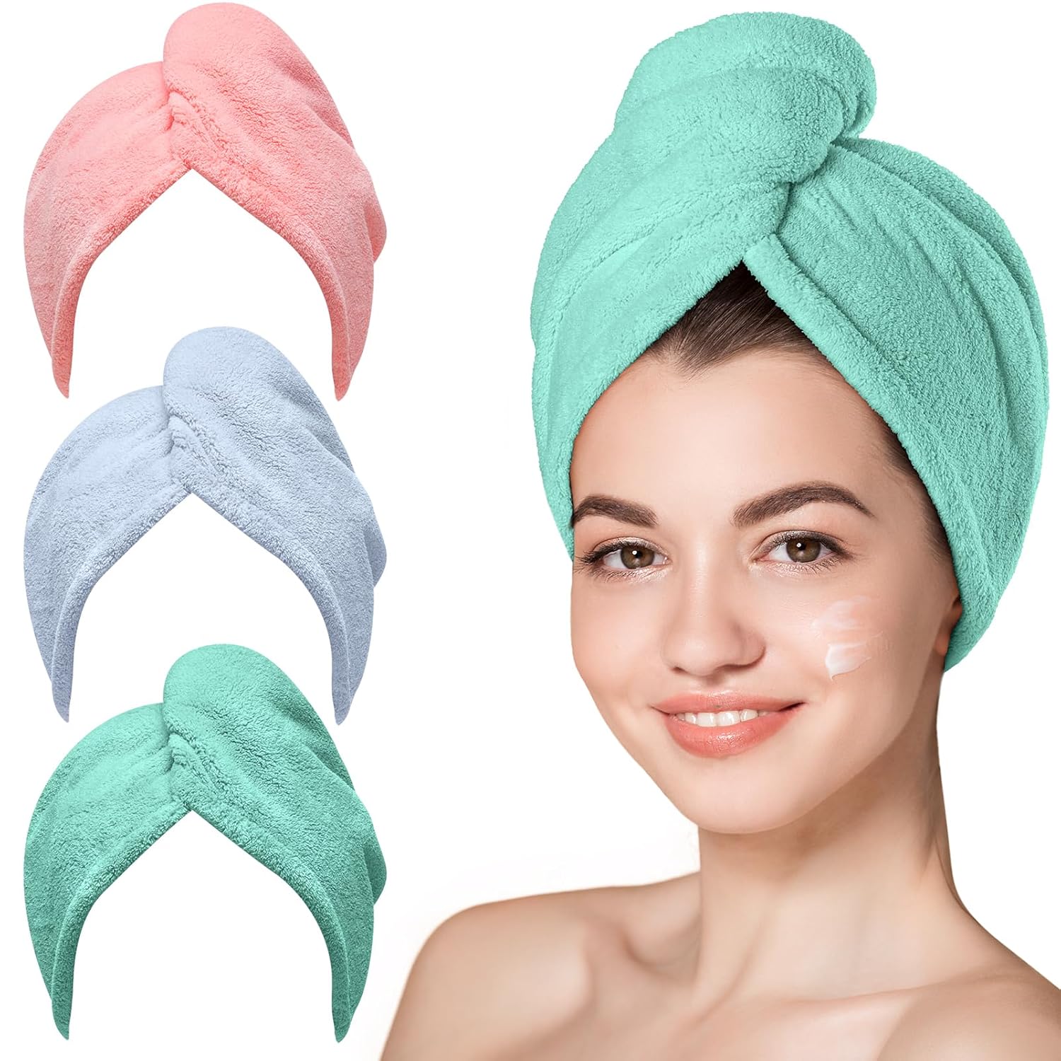 Hicober Microfiber Hair Towel Wraps