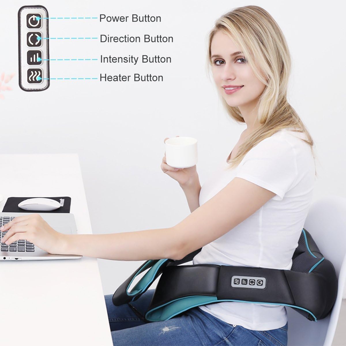 Mo Cuishle Shiatsu Neck & Back Massager with Heat