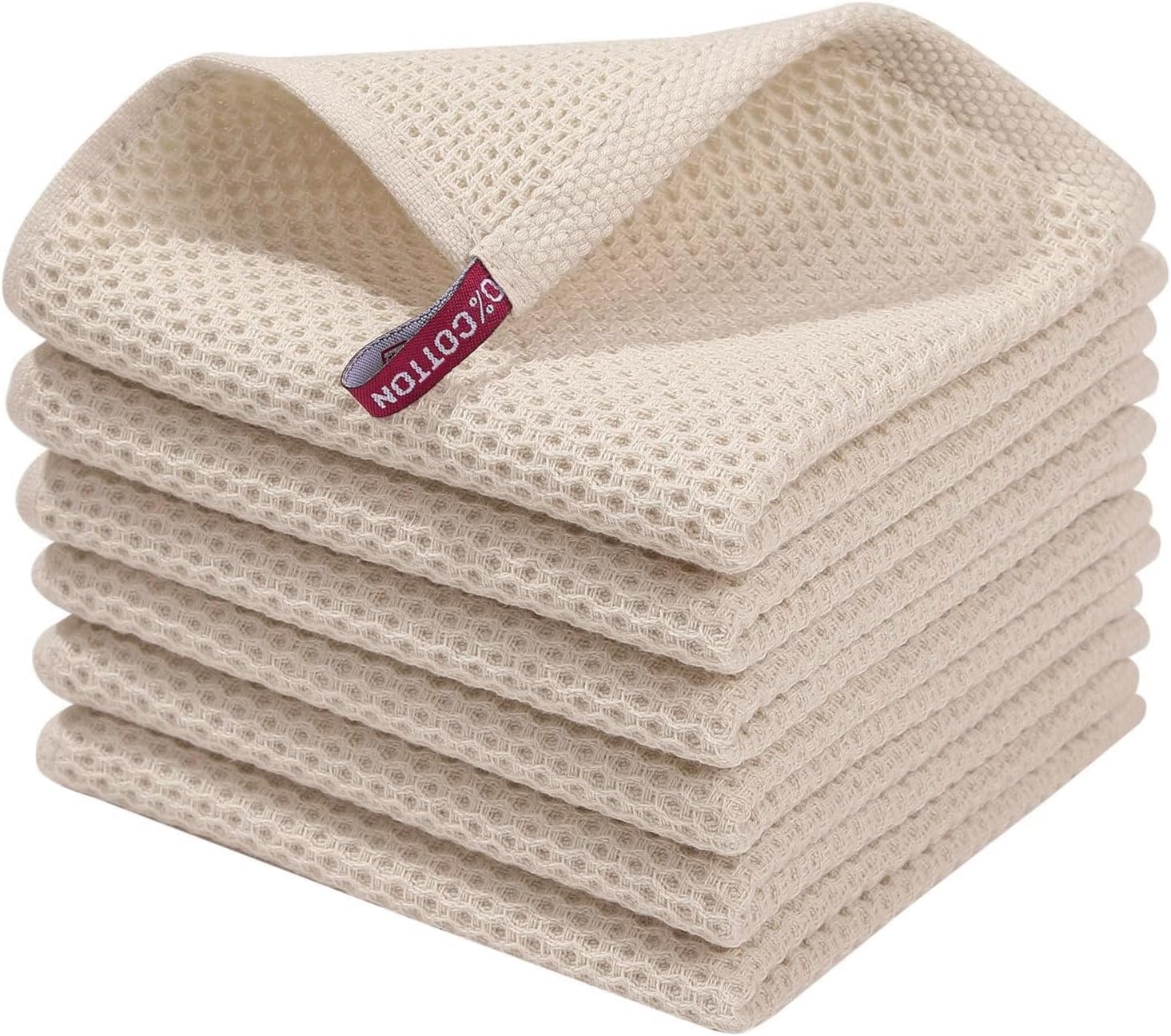 Homaxy 100% Cotton Waffle Dish Cloths