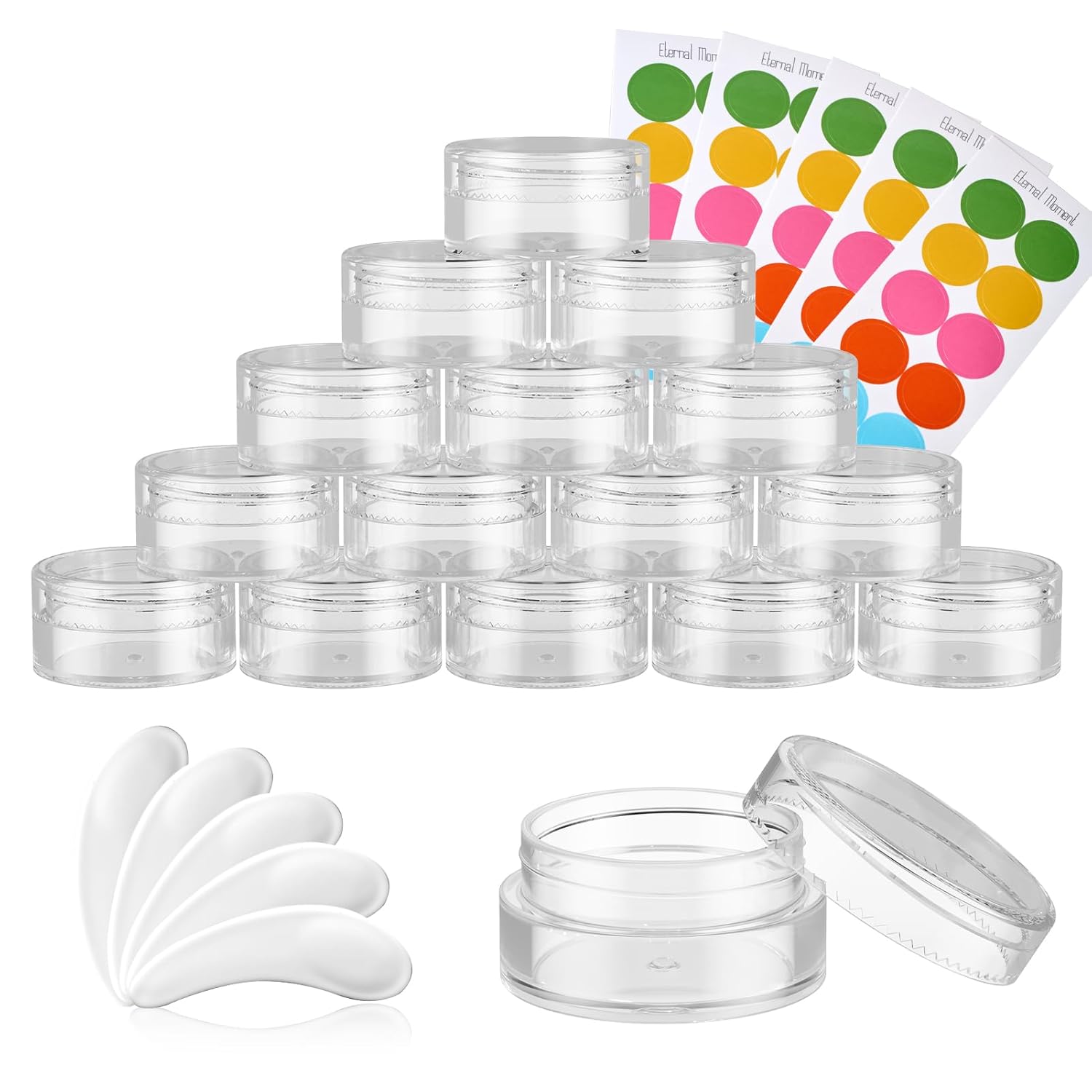 4 OZ Plastic Jars Round Clear Cosmetic Container