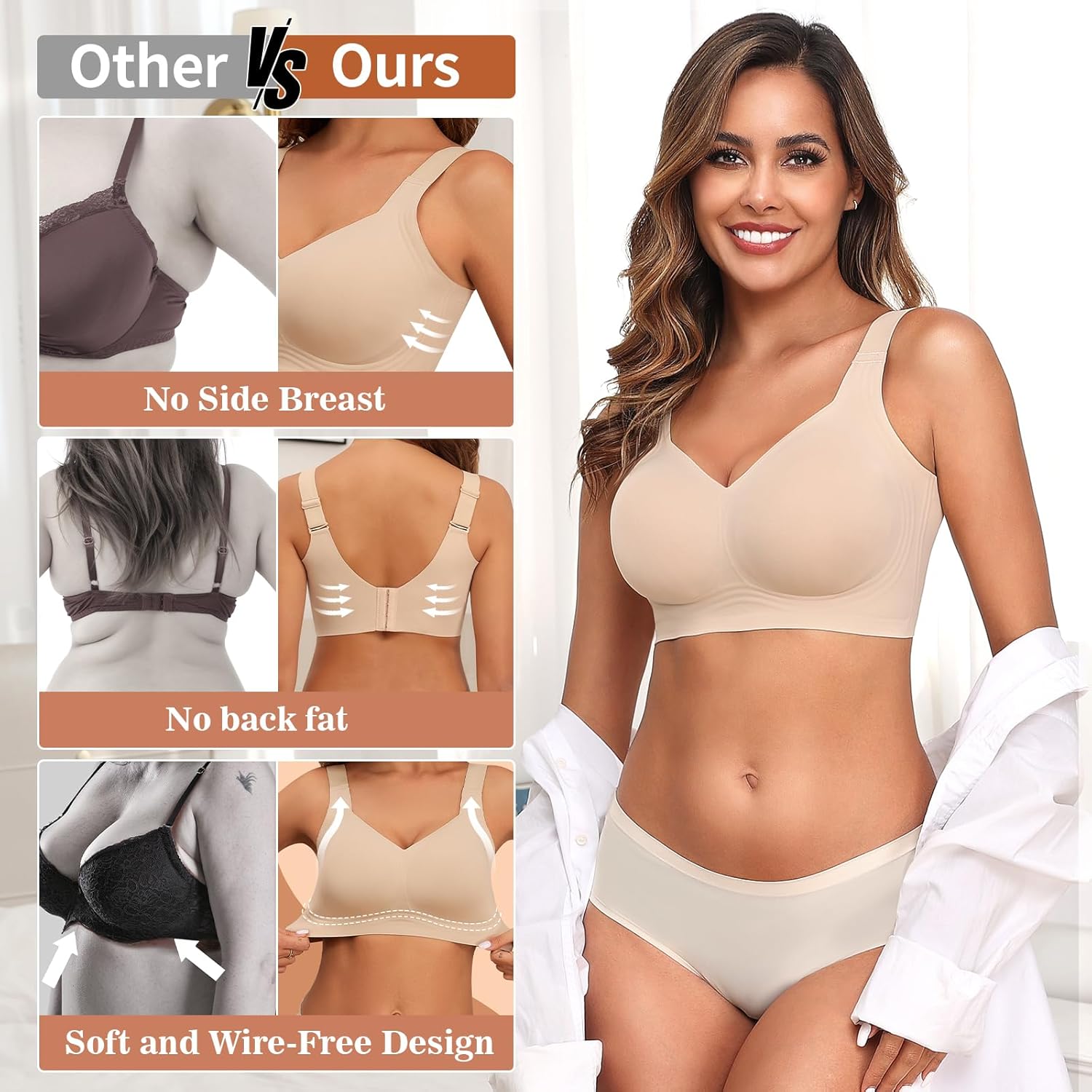 PoseFree Women's Seamless Wireless Bra