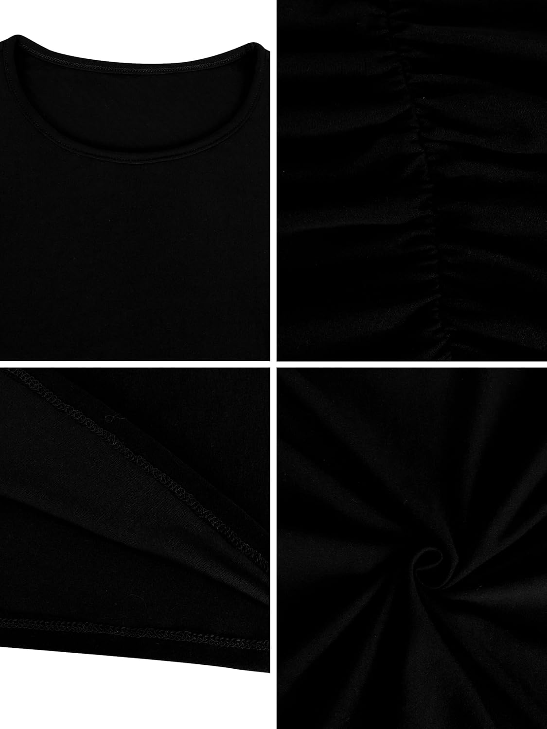 Missufe Women's Crew Neck Long Sundress