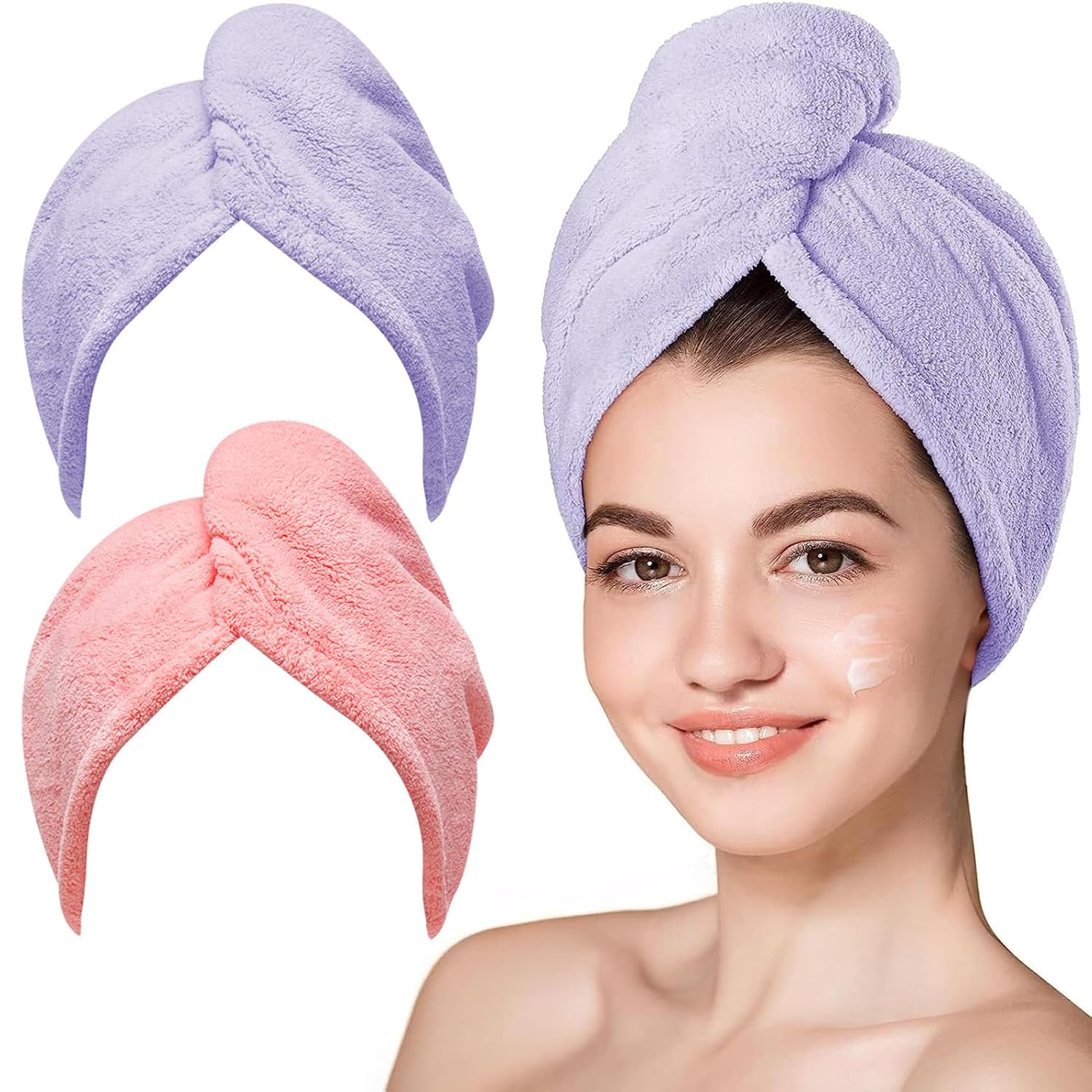 Hicober Microfiber Hair Towel Wraps
