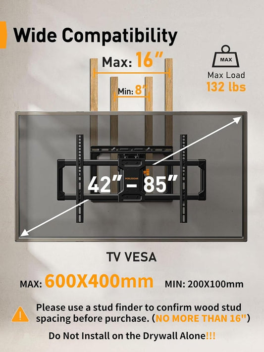Perlegear Full Motion TV Wall Mount