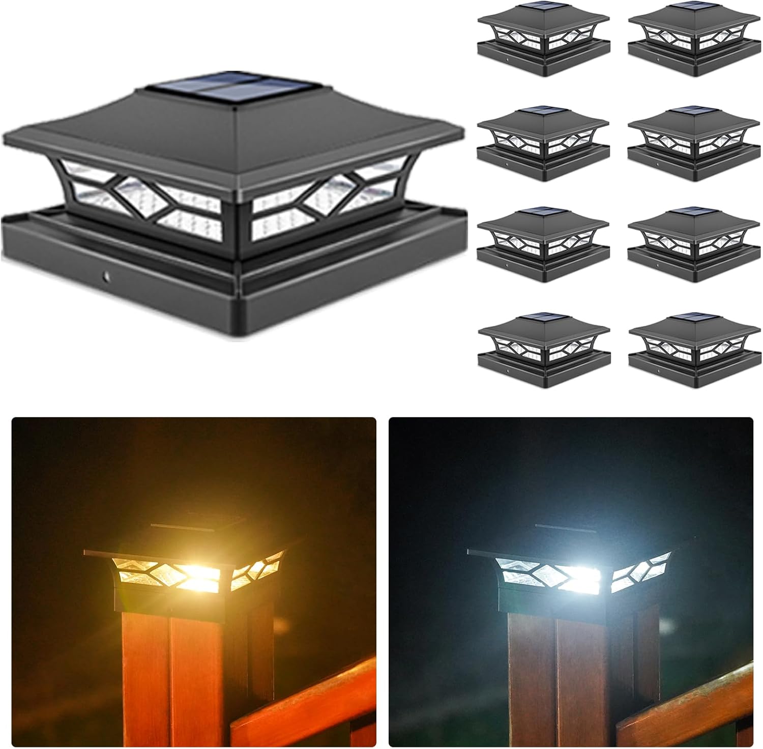 VOLISUN Solar Post Cap Lights for Dock Fence