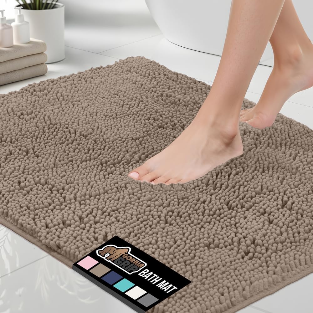 GORILLA GRIP Chenille Bath Rug