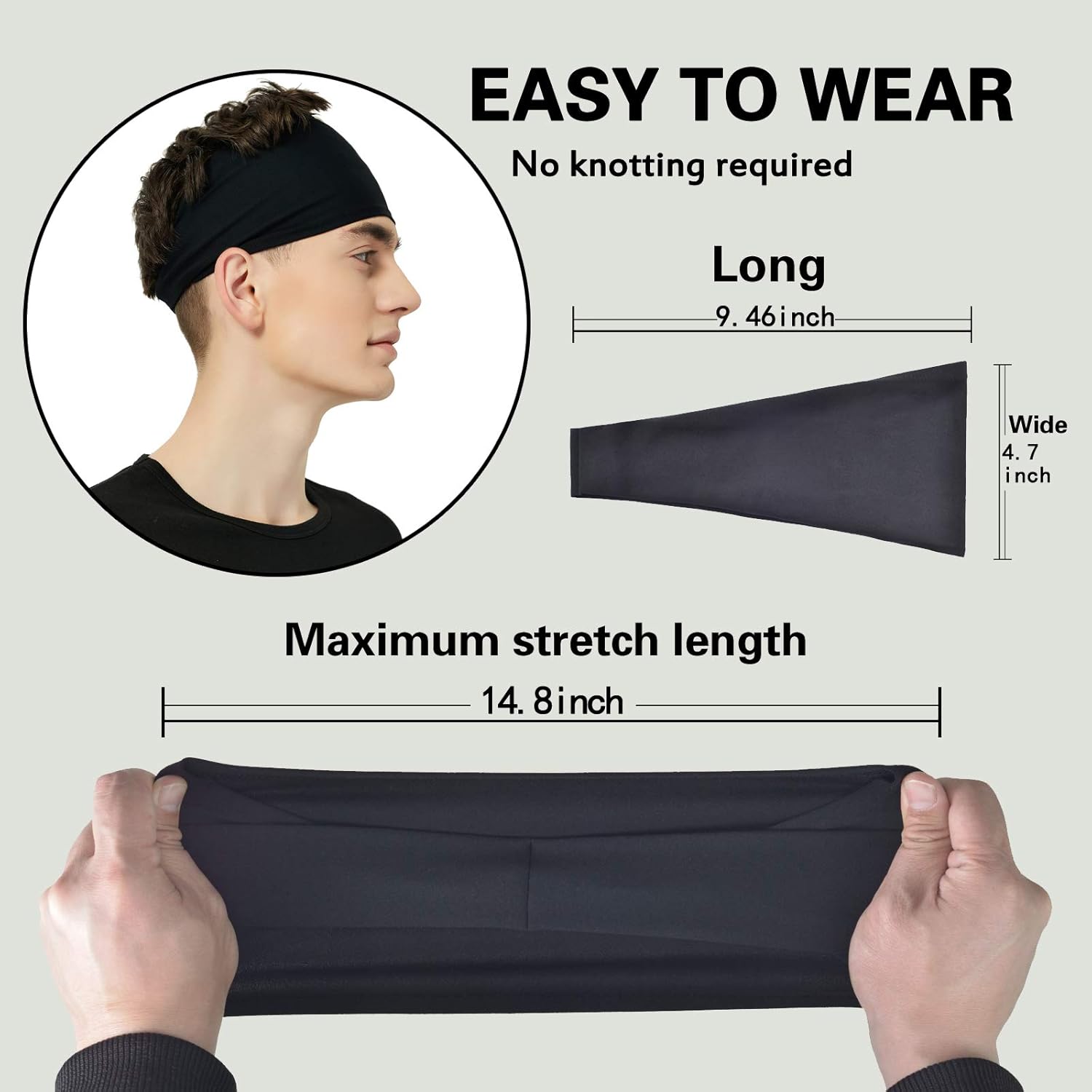 Sports Headbands for Men (5 Pack)